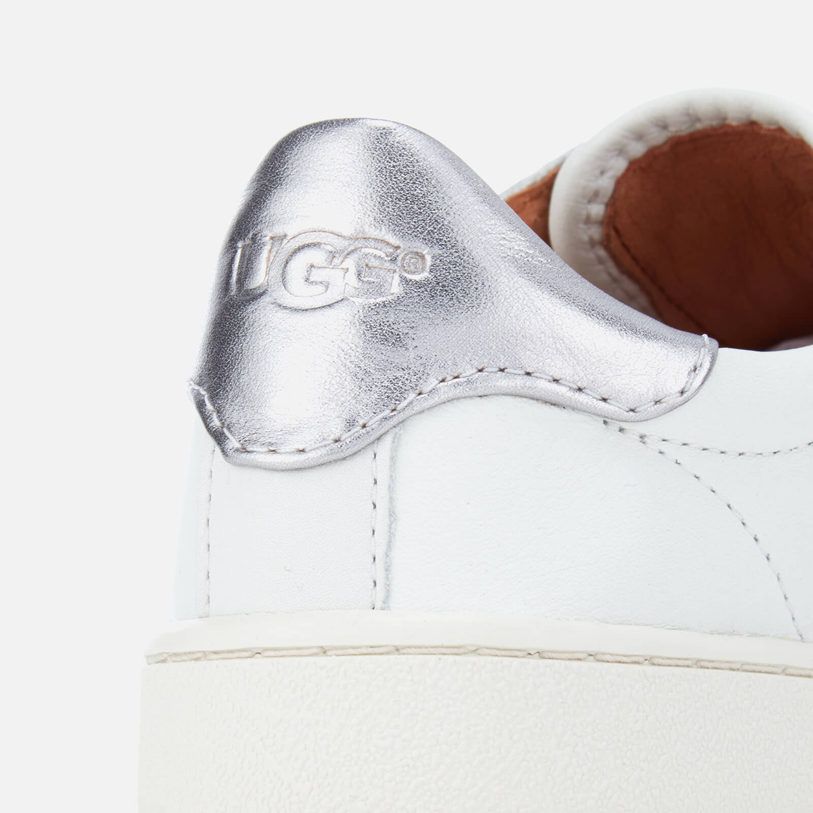 UGG Women's Milo Leather Cupsole Trainers - White | Allsole