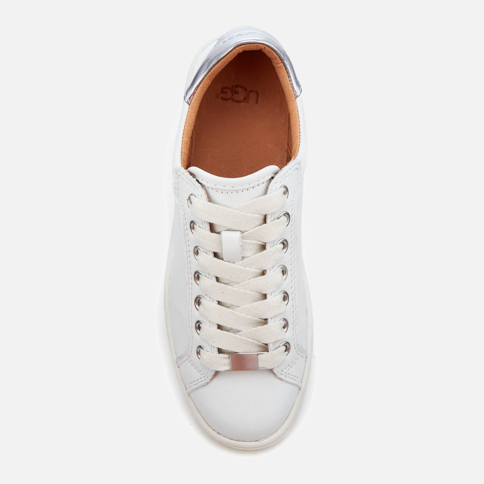 UGG Women s Milo Leather Cupsole Trainers White Coggles