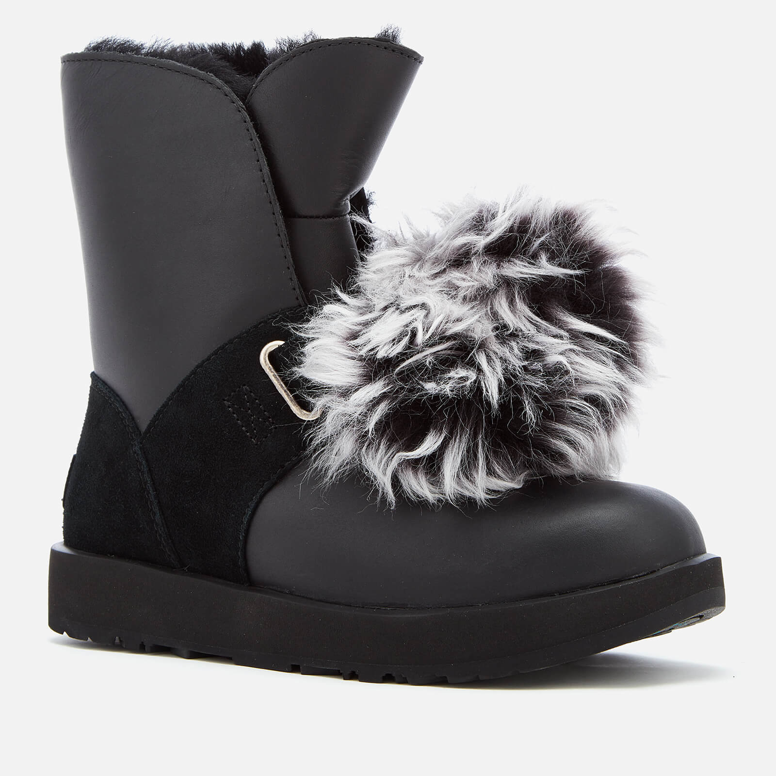 UGG Women s Isley Waterproof Pom Sheepskin Boots Black Coggles