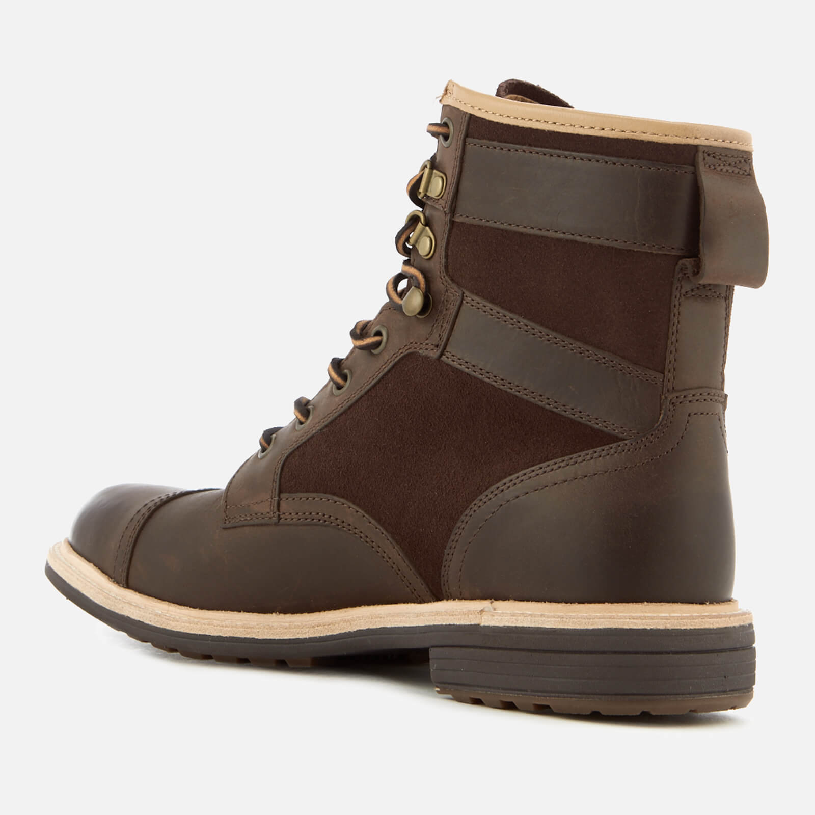 UGG Men s Magnusson Grain Leather Lace Up Boots Grizzly Allsole