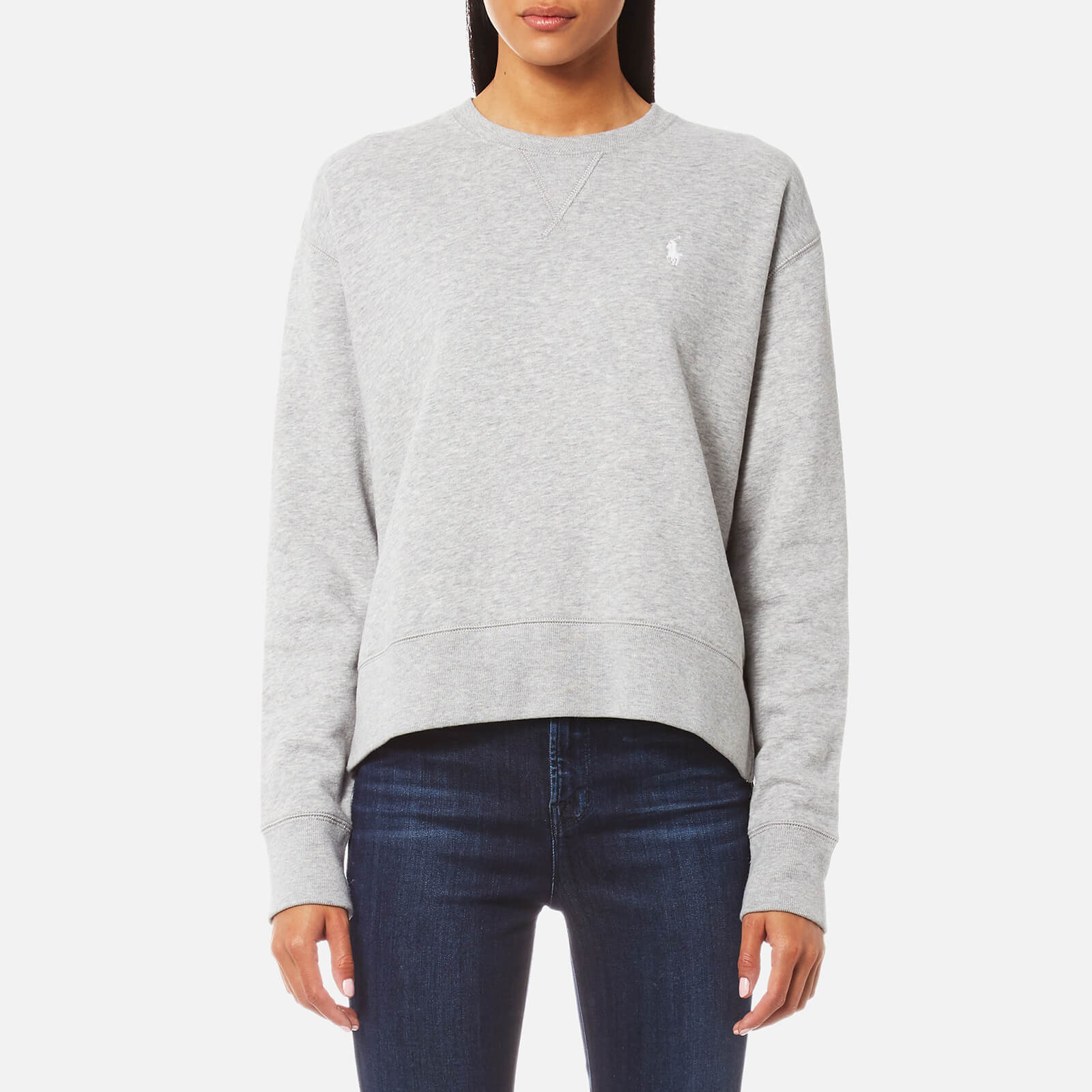 Polo Ralph Lauren Women s Long Sleeve Crew Sweatshirt Grey Coggles