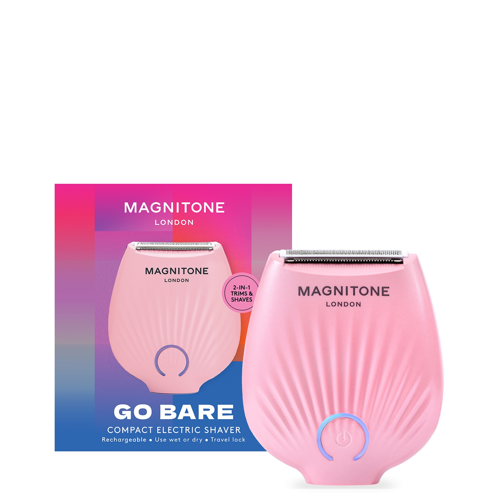 MAGNITONE London Go Bare! Rechargeable Mini Lady Shaver - Pink