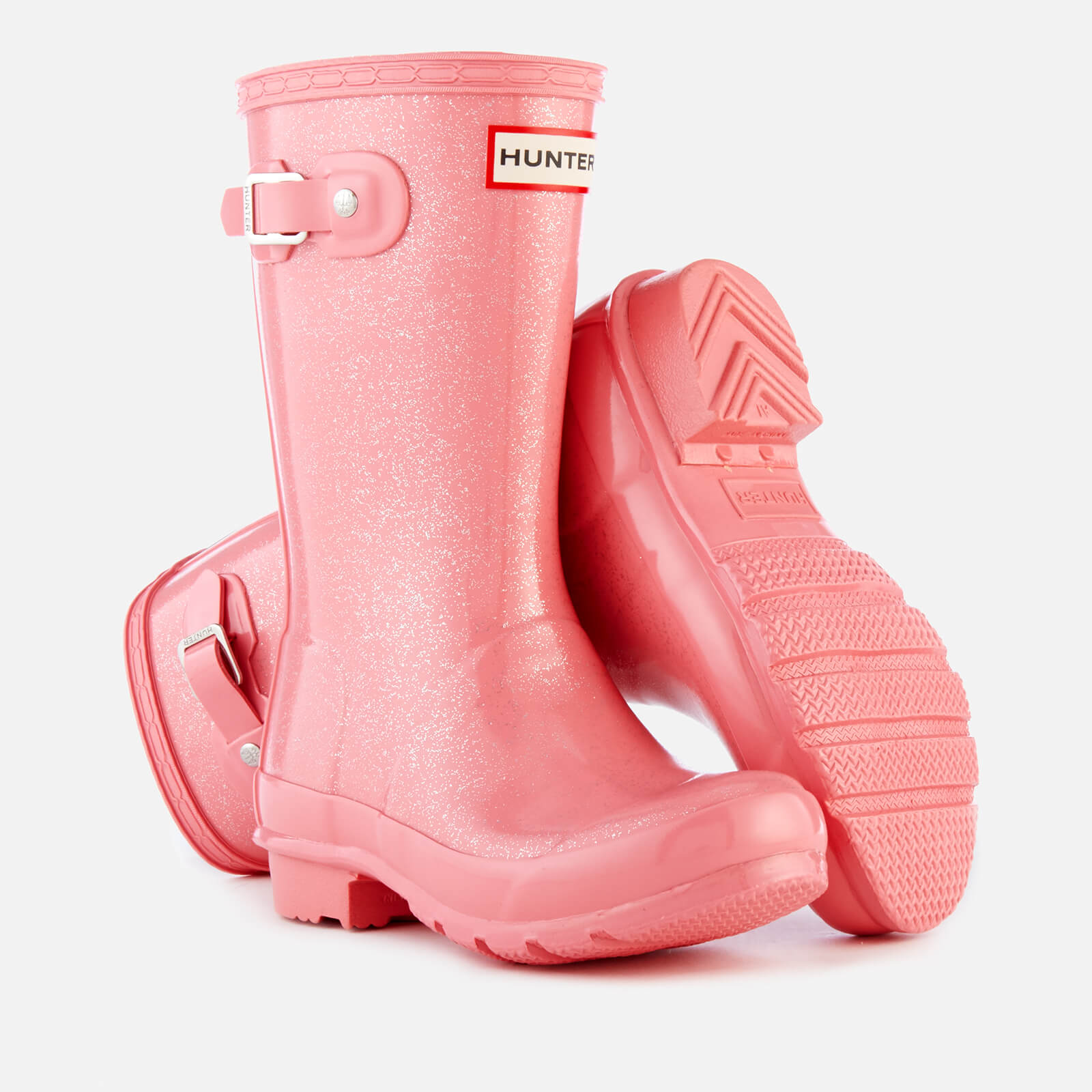 Hunter Kids Original Glitter Finish Wellies Panther Pink Allsole