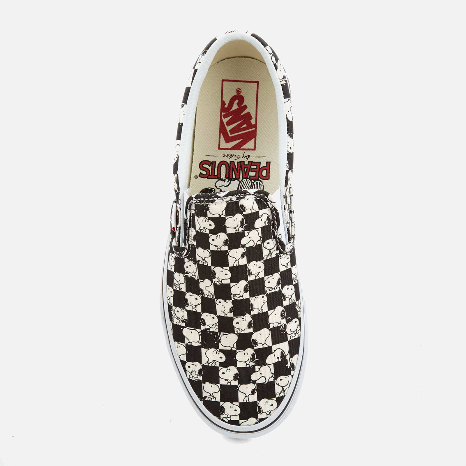 Vans X Peanuts Men s Classic Slip On Trainers Snoopy Checkerboard Coggles