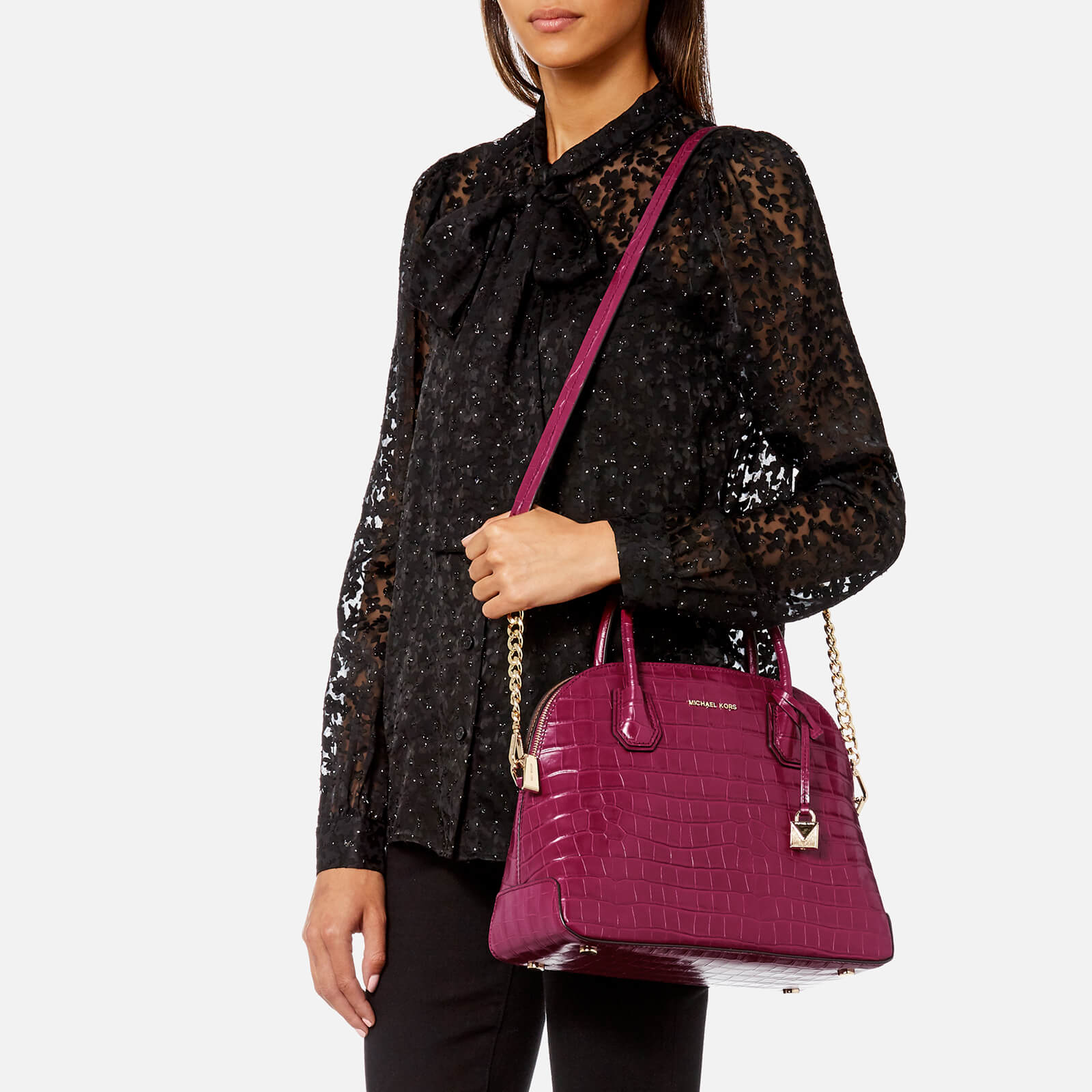 MICHAEL MICHAEL KORS Women s Mercer Large Dome Satchel Mulberry Coggles