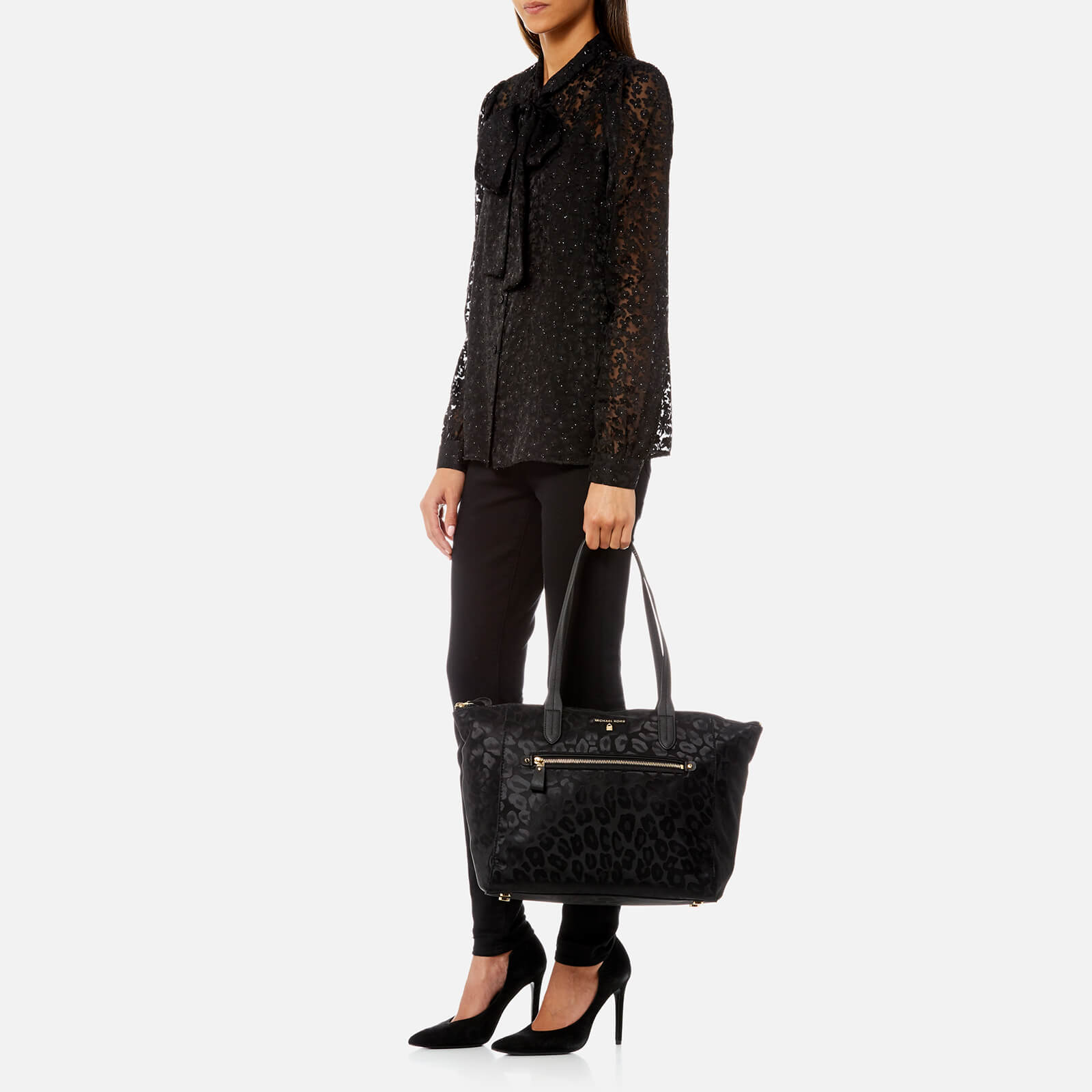 MICHAEL MICHAEL KORS Women s Kelsey Large Top Zip Tote Bag Black Coggles