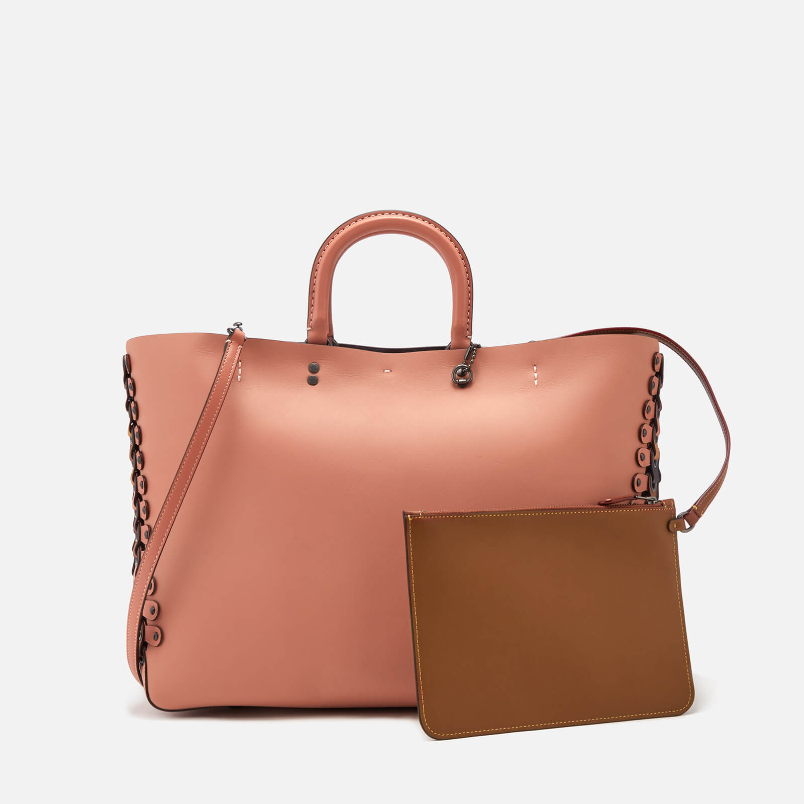 Coach 1941 Women s Colorblock Coach Link Detail Rogue Tote Bag Melon Multi Coggles