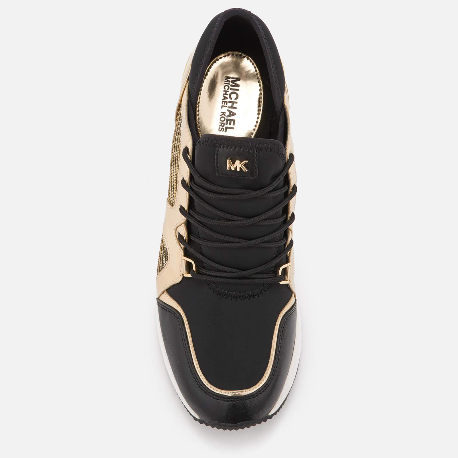 MICHAEL MICHAEL KORS Women s Scout Runner Trainers Black Pale Gold Allsole