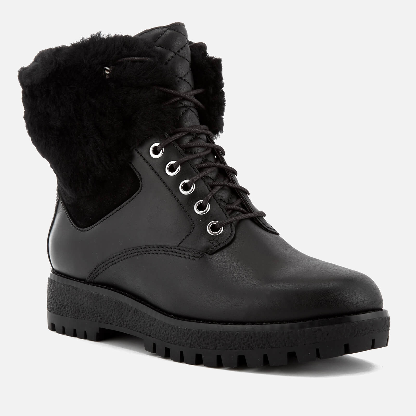 MICHAEL MICHAEL KORS Women s Teddy Leather Lace Up Boots Black Coggles