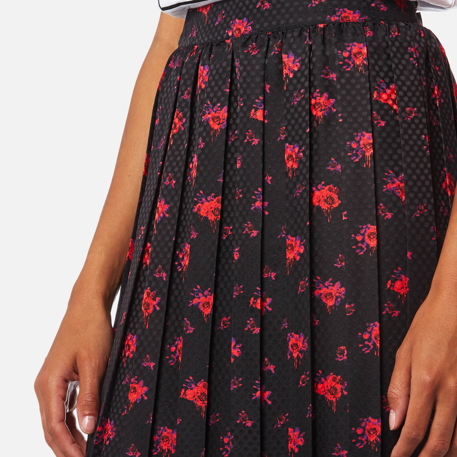 McQ Alexander McQueen Women's Pleated Skirt - Amp floral