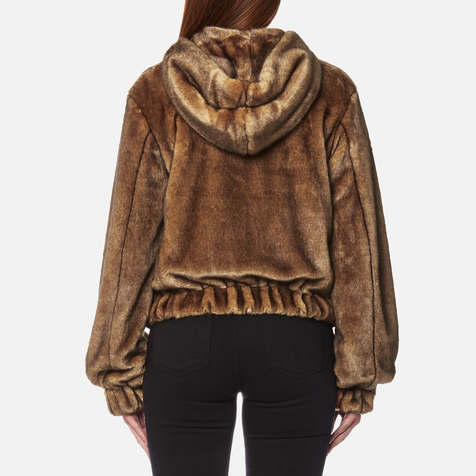 Helmut Lang Women s Hooded Mink Bomber Jacket Honey Chestnut Coggles