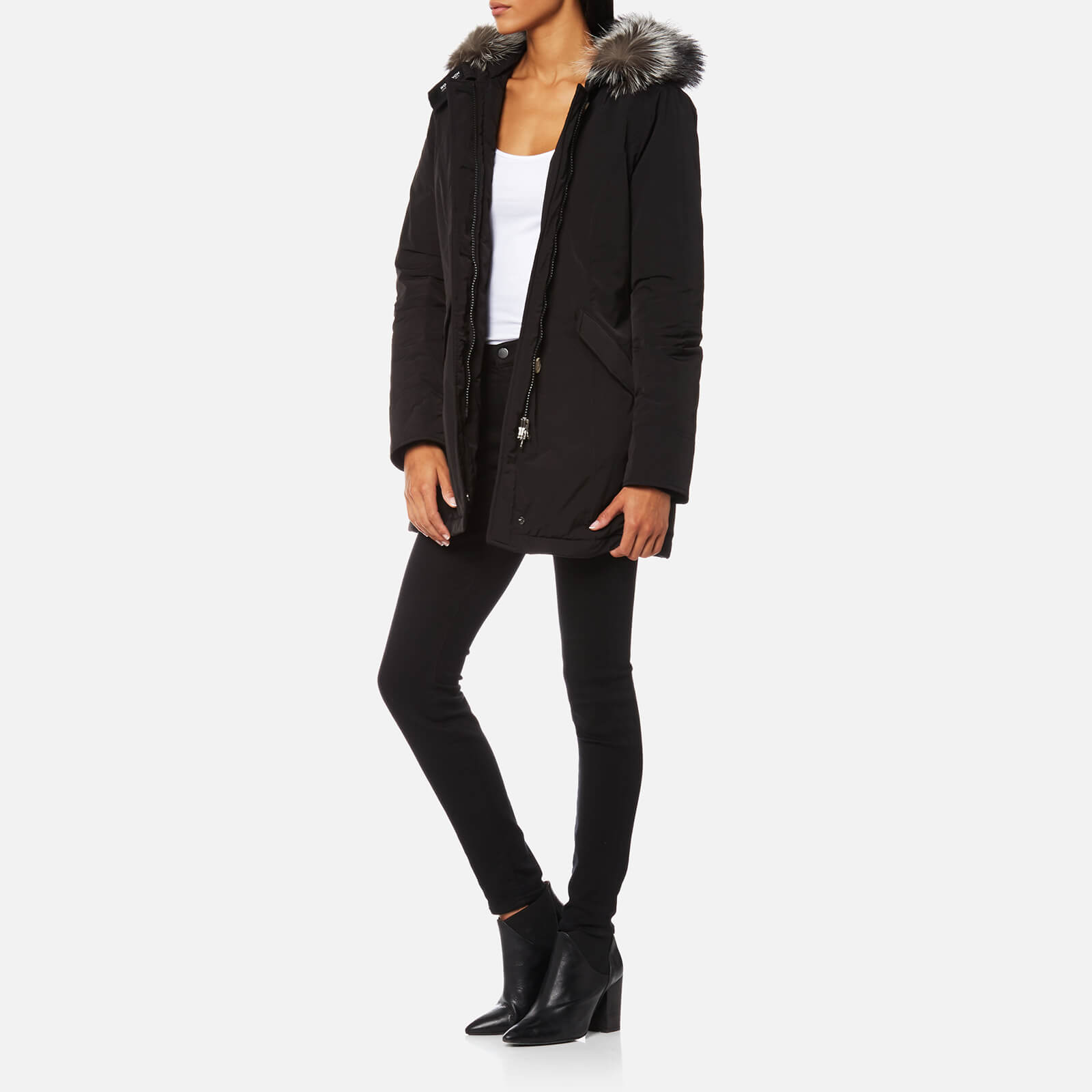 Woolrich Women's Luxury Arctic Fox Fur Parka - Black | Coggles