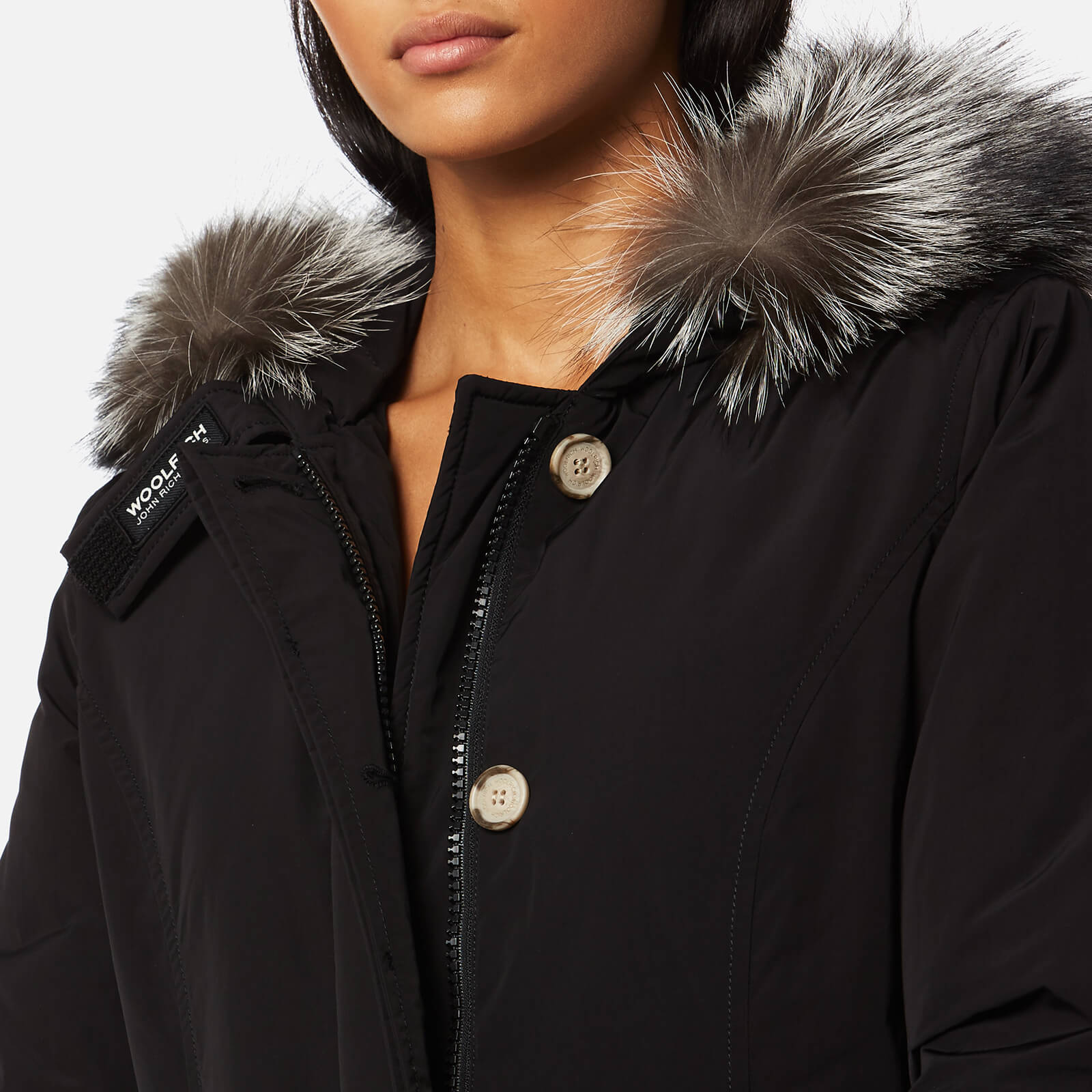 Woolrich Women's Luxury Arctic Fox Fur Parka - Black | Coggles