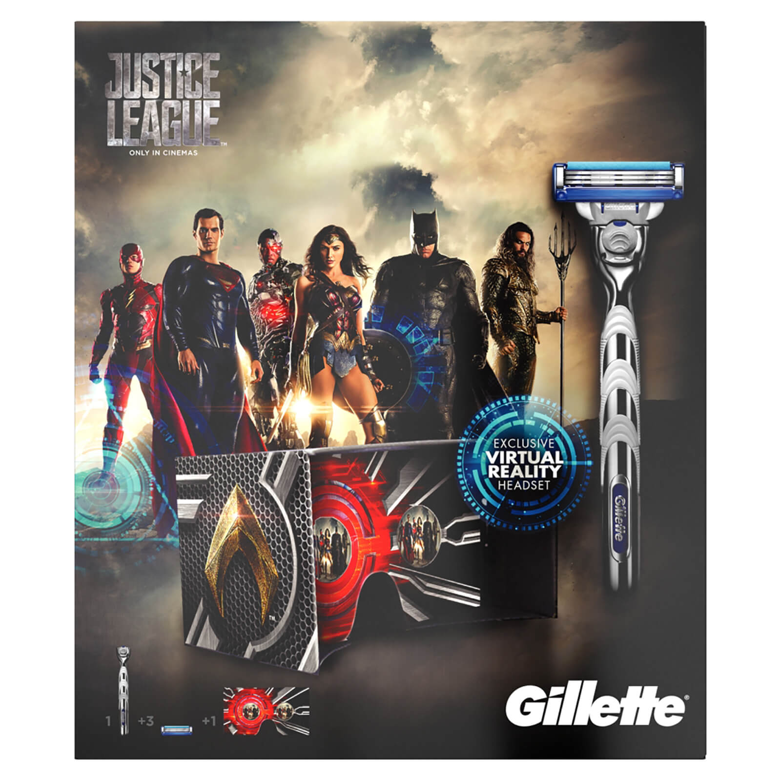 Gillette MACH3 Turbo Justic League Gift Set with VR Headset
