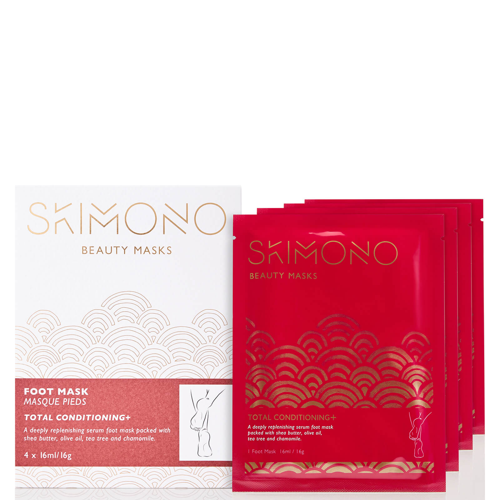 Skimono Beauty Foot Mask for Total Conditioning 4 x 16ml