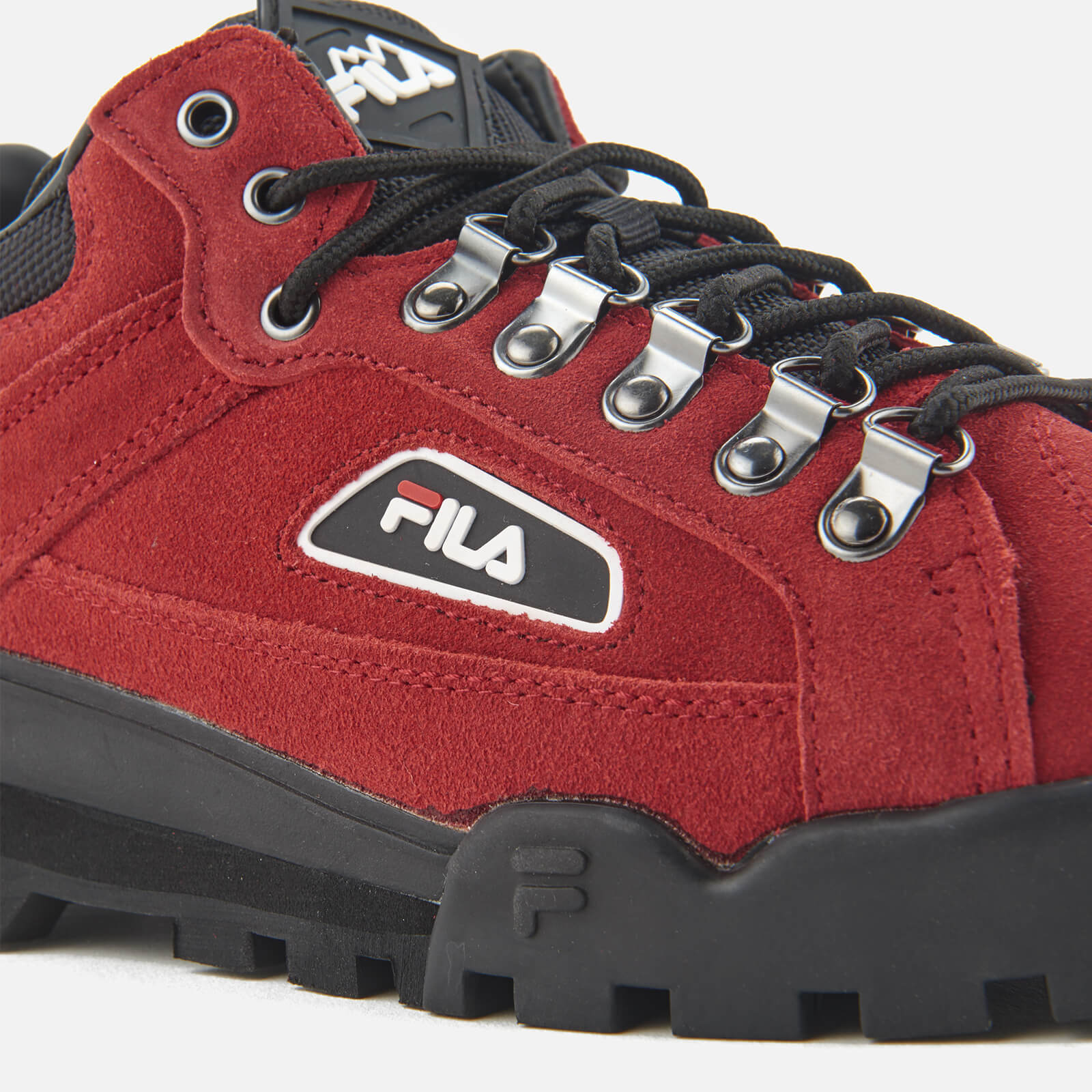 FILA Men s Trail Blazer Trainers Pompein Red Black White Allsole