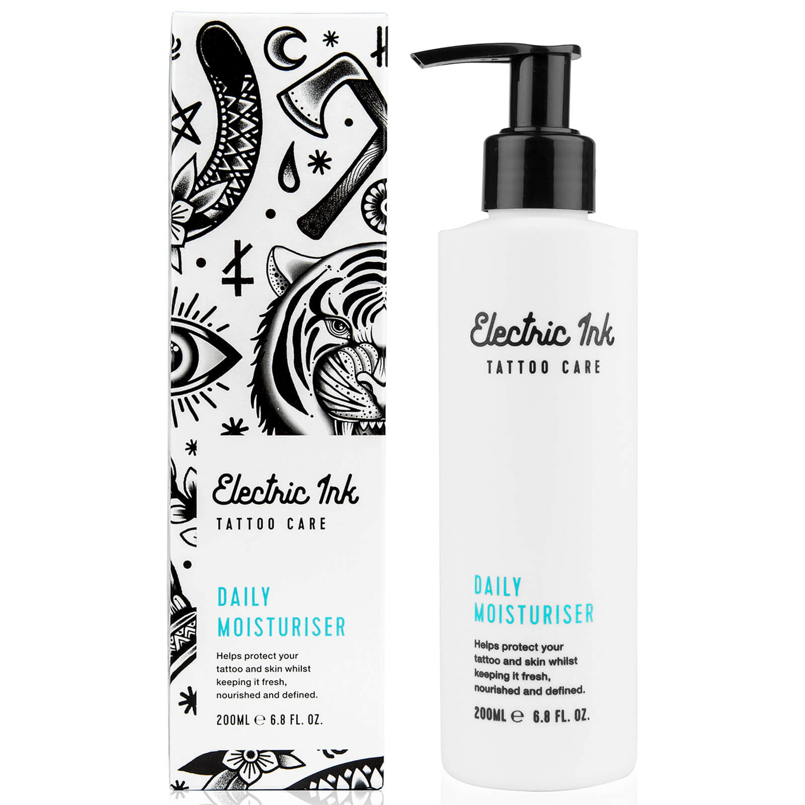 Electric Ink Tattoo Daily UVA/UVB Moisturiser (Vegan-Friendly Formula) 200ml