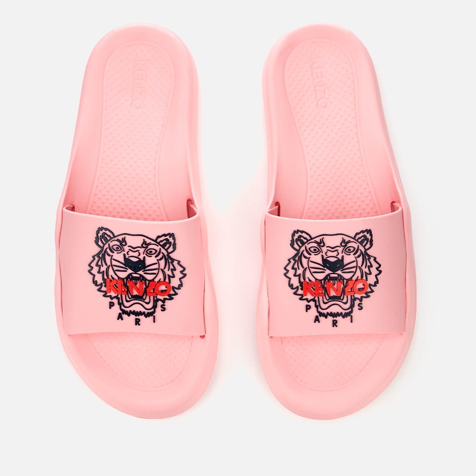 KENZO Women s Tiger Logo Slide Sandals Flamingo Pink Coggles