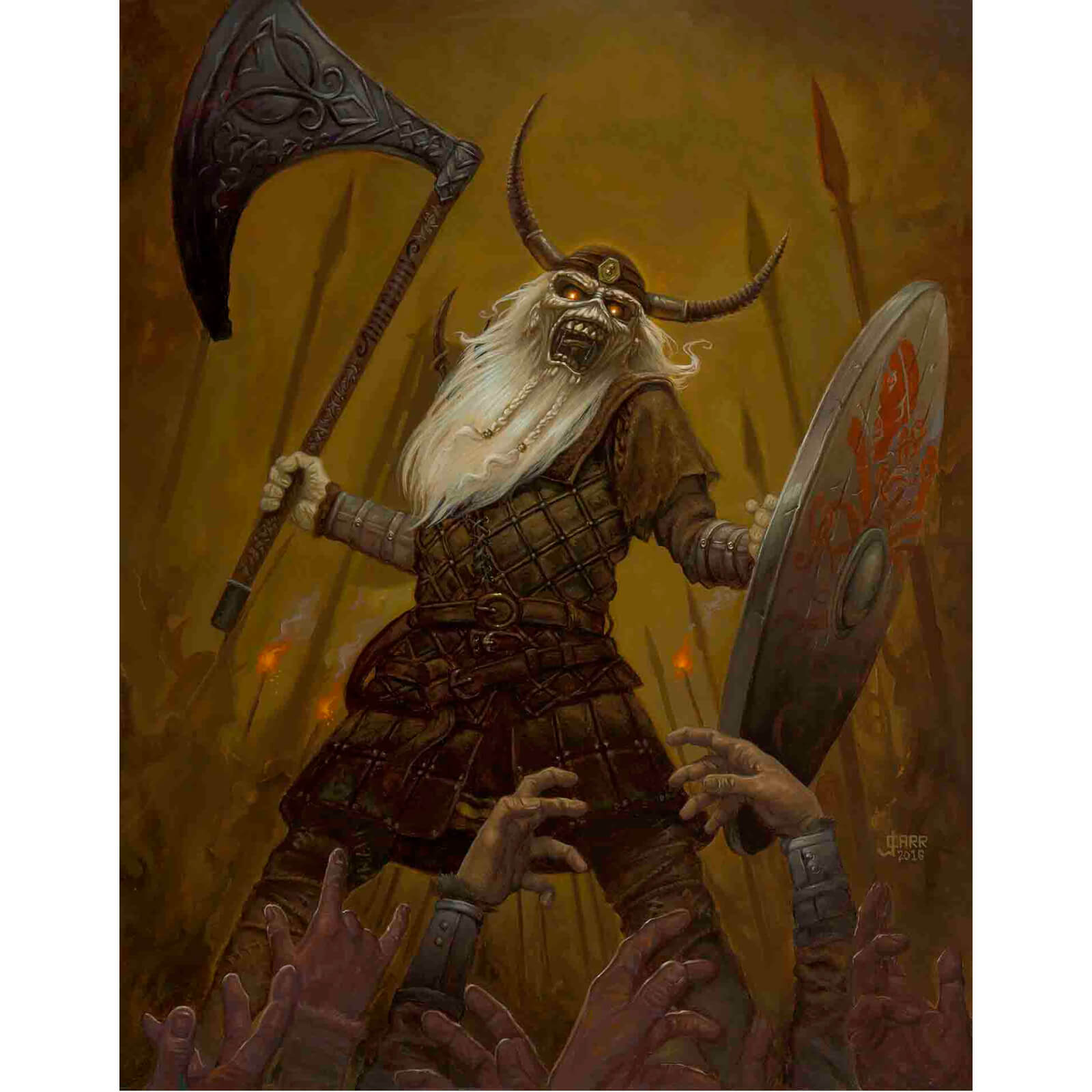 Iron Maiden Viking Eddie Lithograph by Acme Archives Artist Jaime