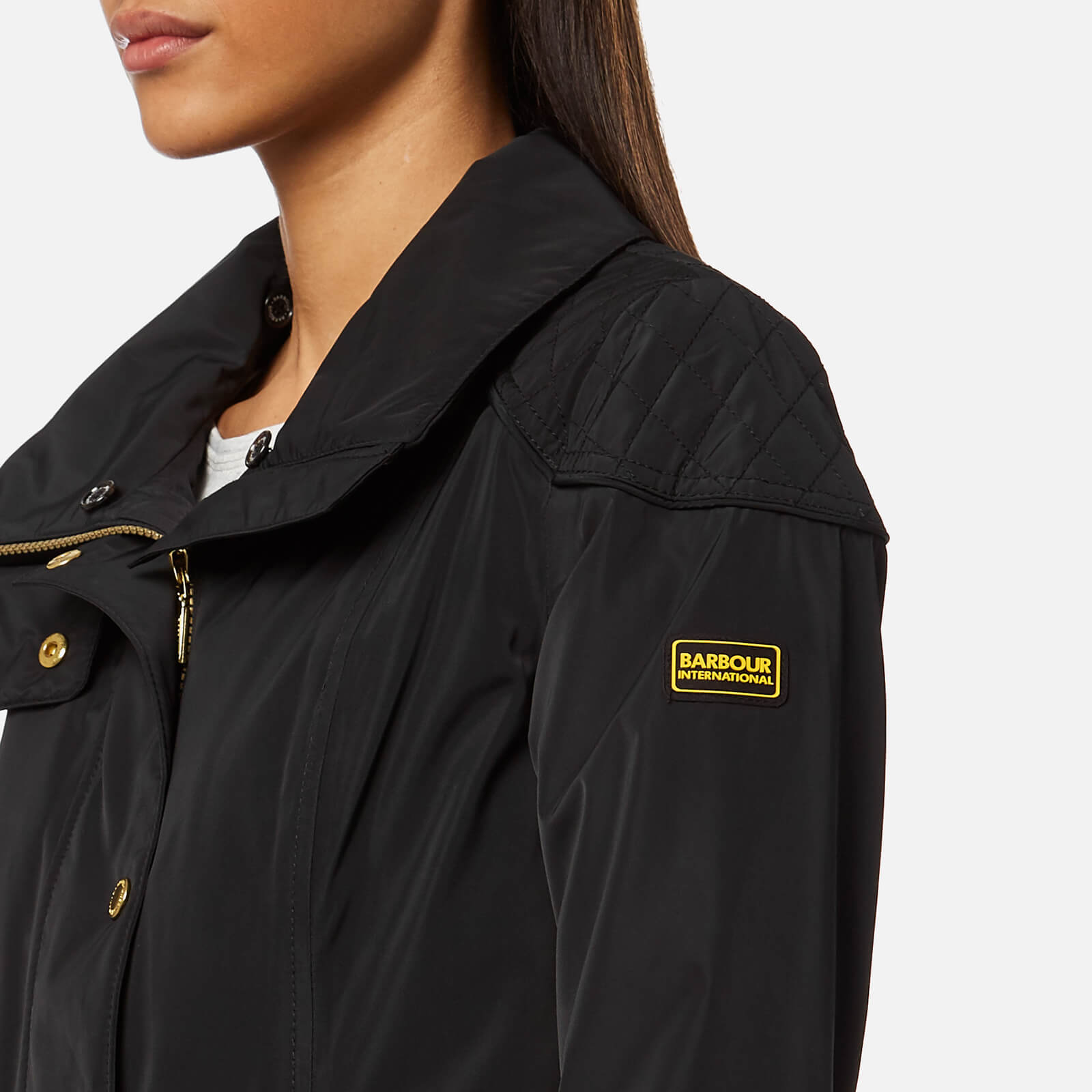 Barbour International Women s Garrison Jacket Black UK 8 Coggles