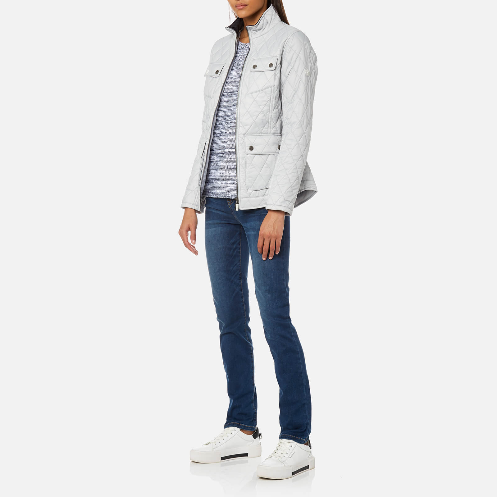 Barbour Women s Dolostone Quilt Jacket Ice White Coggles