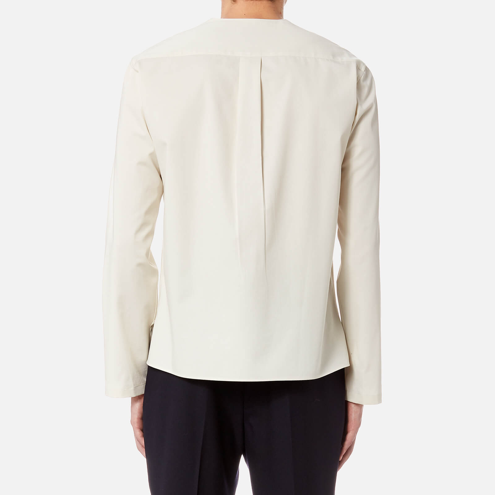 Lemaire Men's V-Neck Collar Shirt - Ecru | Coggles