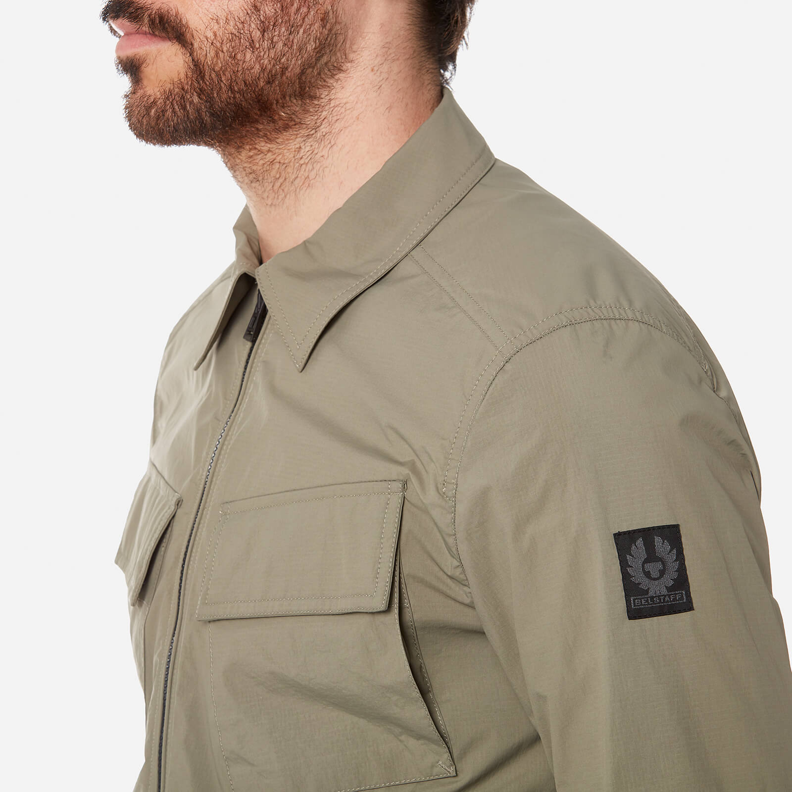 Belstaff Men s Talbrook Overshirt Ash Green Coggles