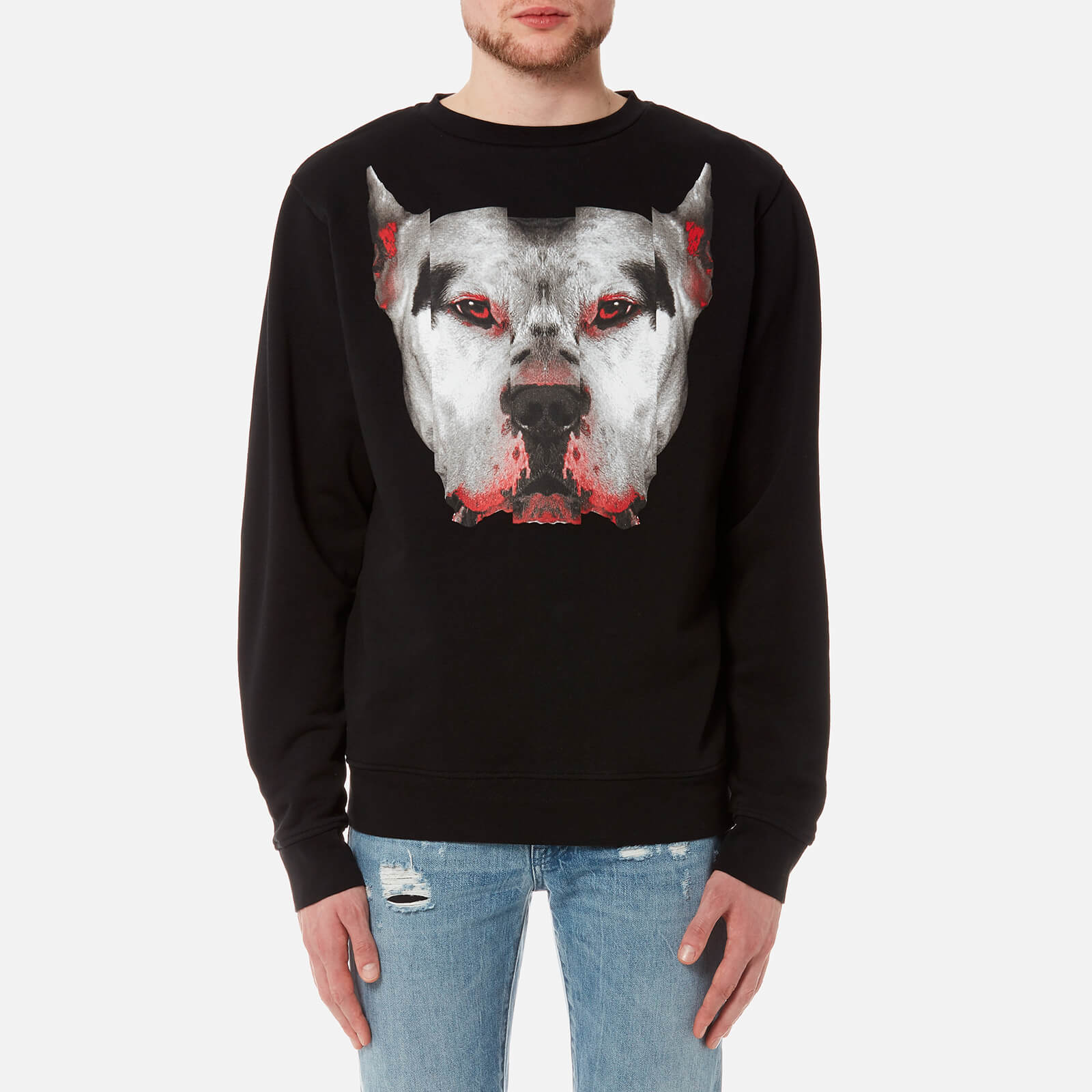 Marcelo Burlon Men s Dogo Crewneck Sweatshirt Black Multicolor Coggles