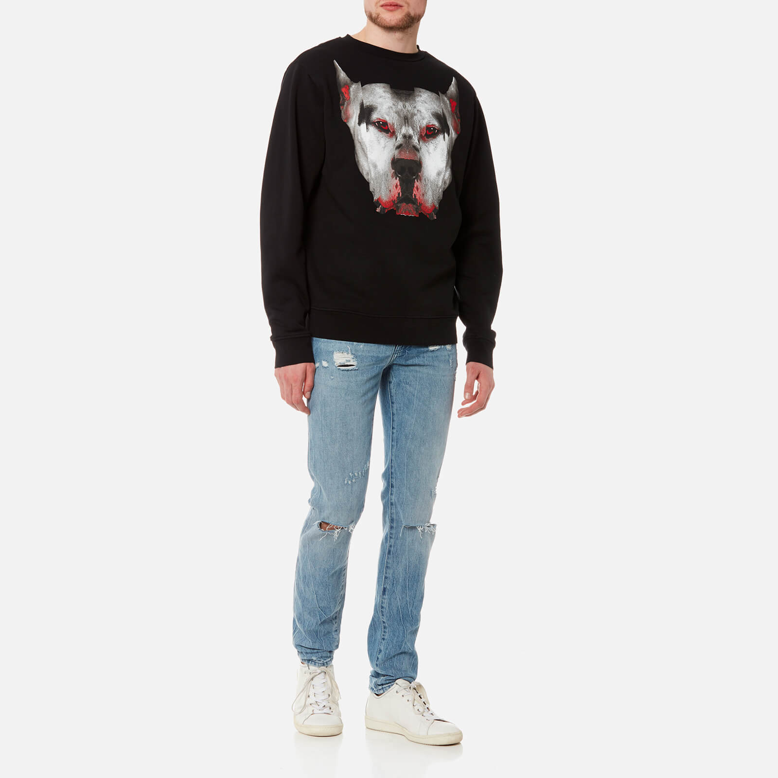 Marcelo Burlon Men s Dogo Crewneck Sweatshirt Black Multicolor Coggles