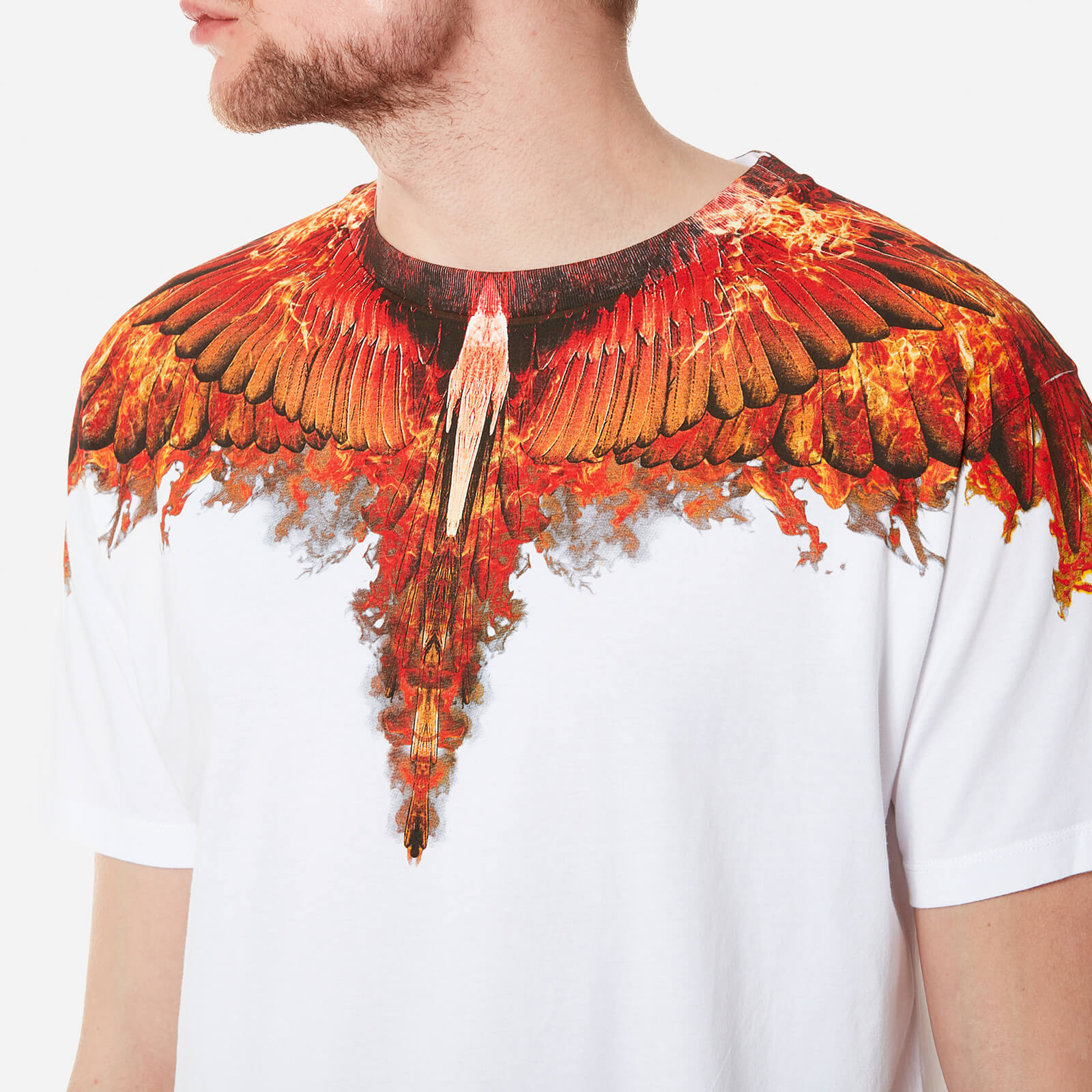 Marcelo Burlon Men's Flame Wing T-Shirt - White Multicolor