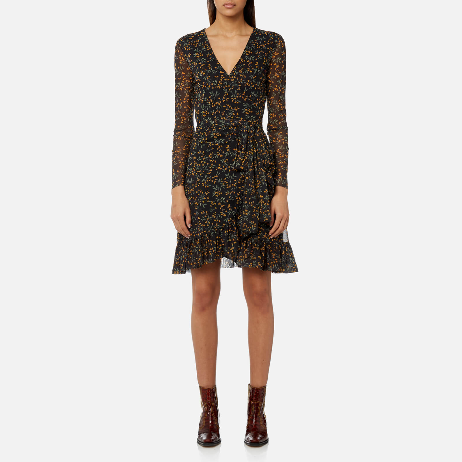 Ganni Women s Tilden Mesh Dress Black EU 34 UK 6 Coggles