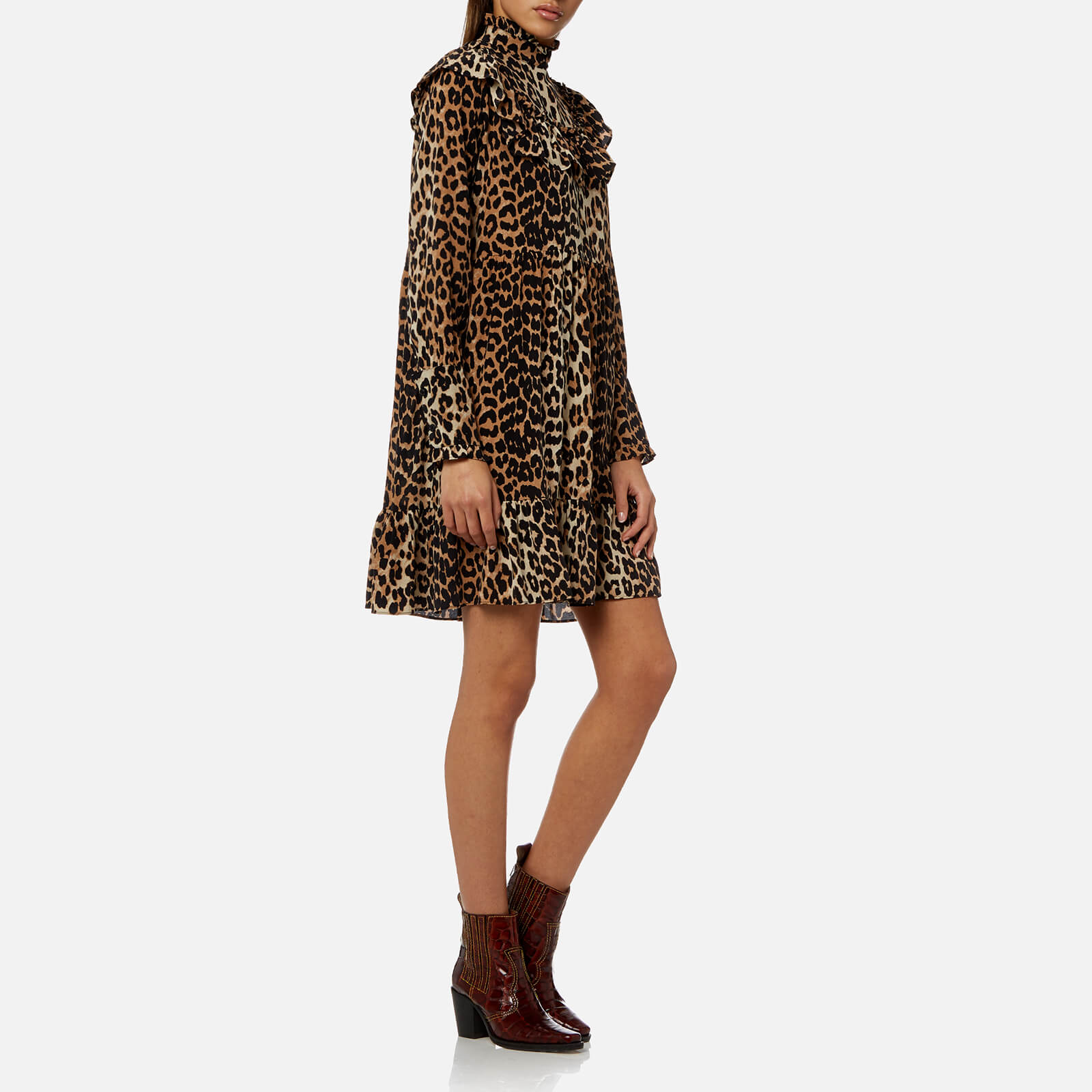 Ganni fayette silk dress top