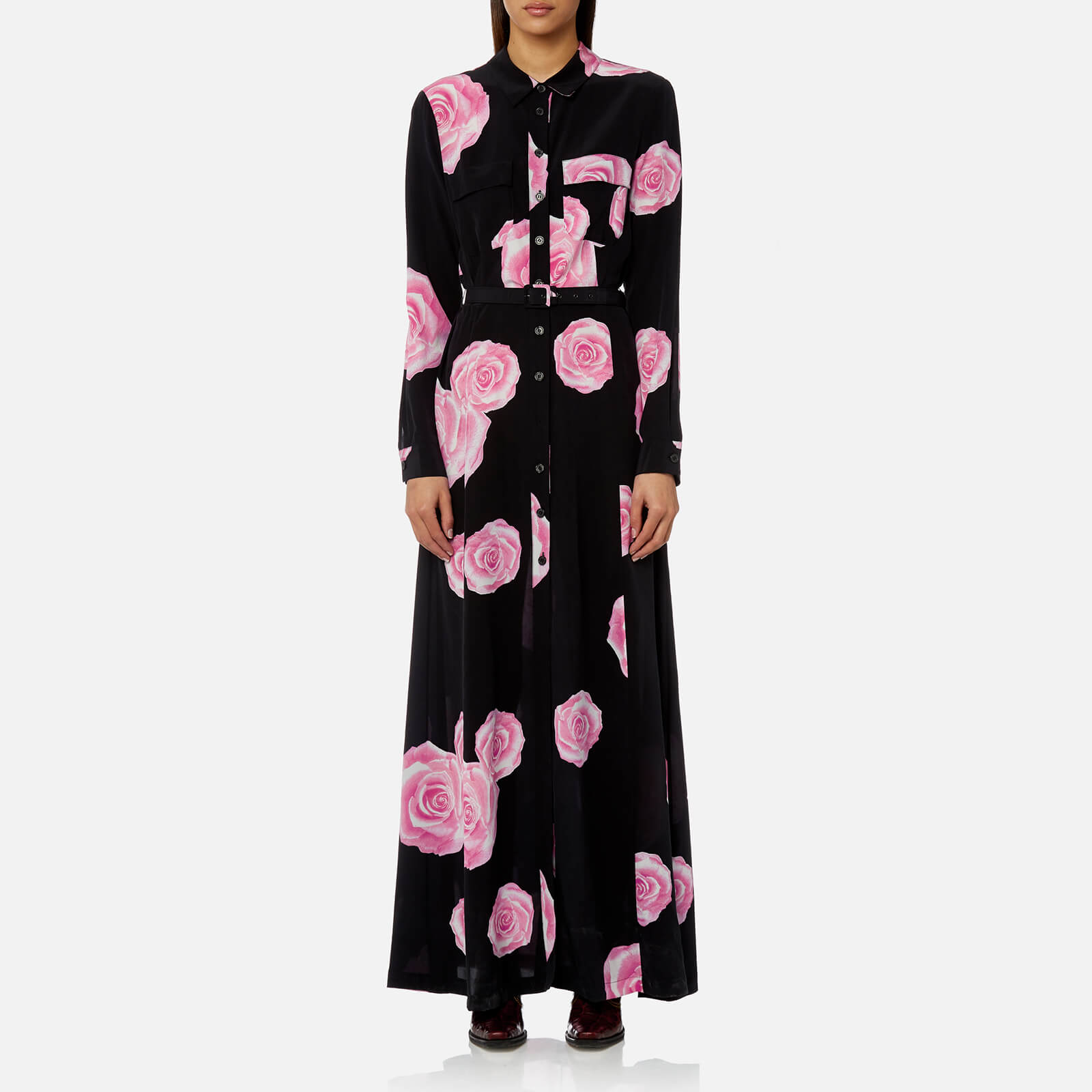 Ganni fayette silk dress new arrivals