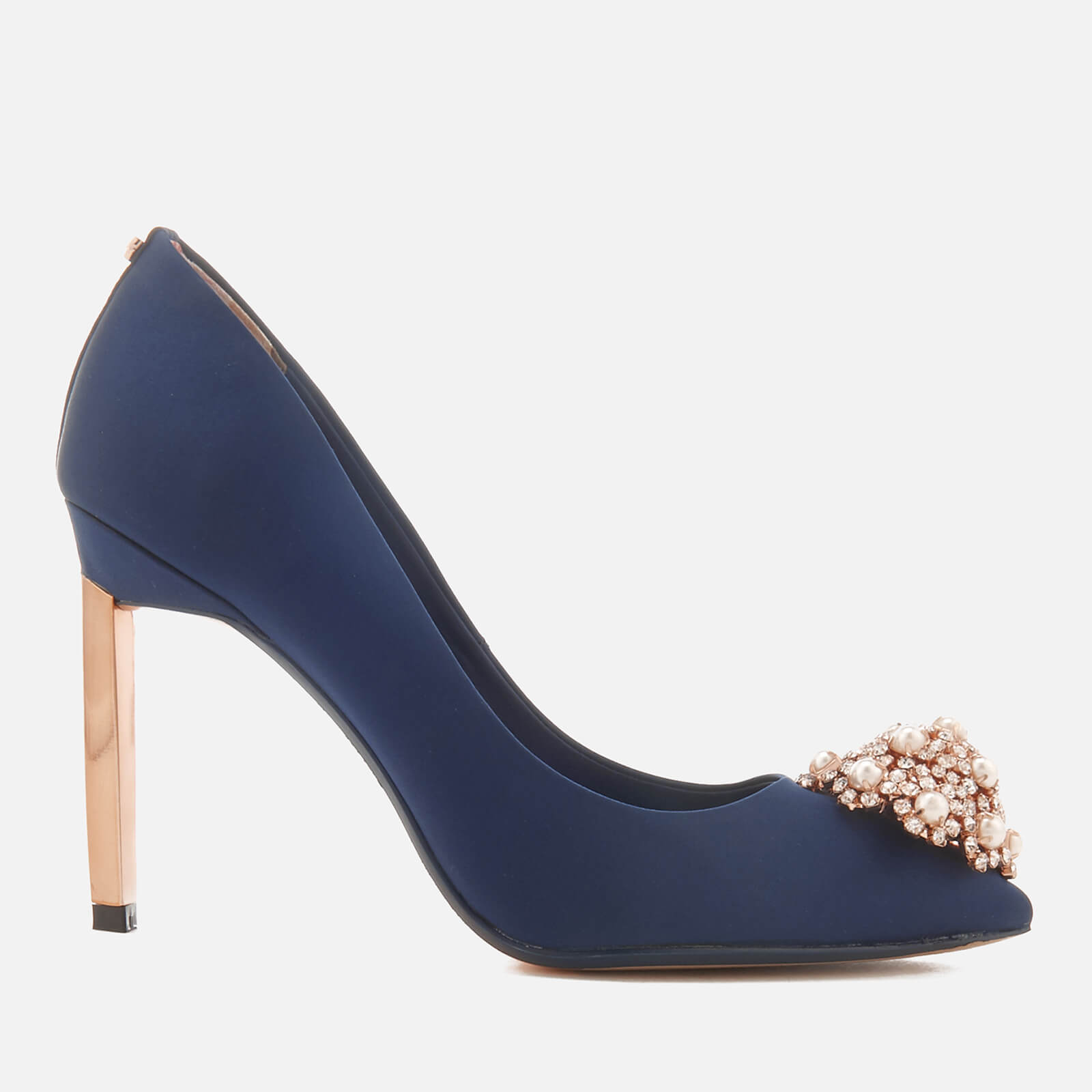 Ted Baker Women s Peetch 2 Court Shoes Navy Satin Allsole