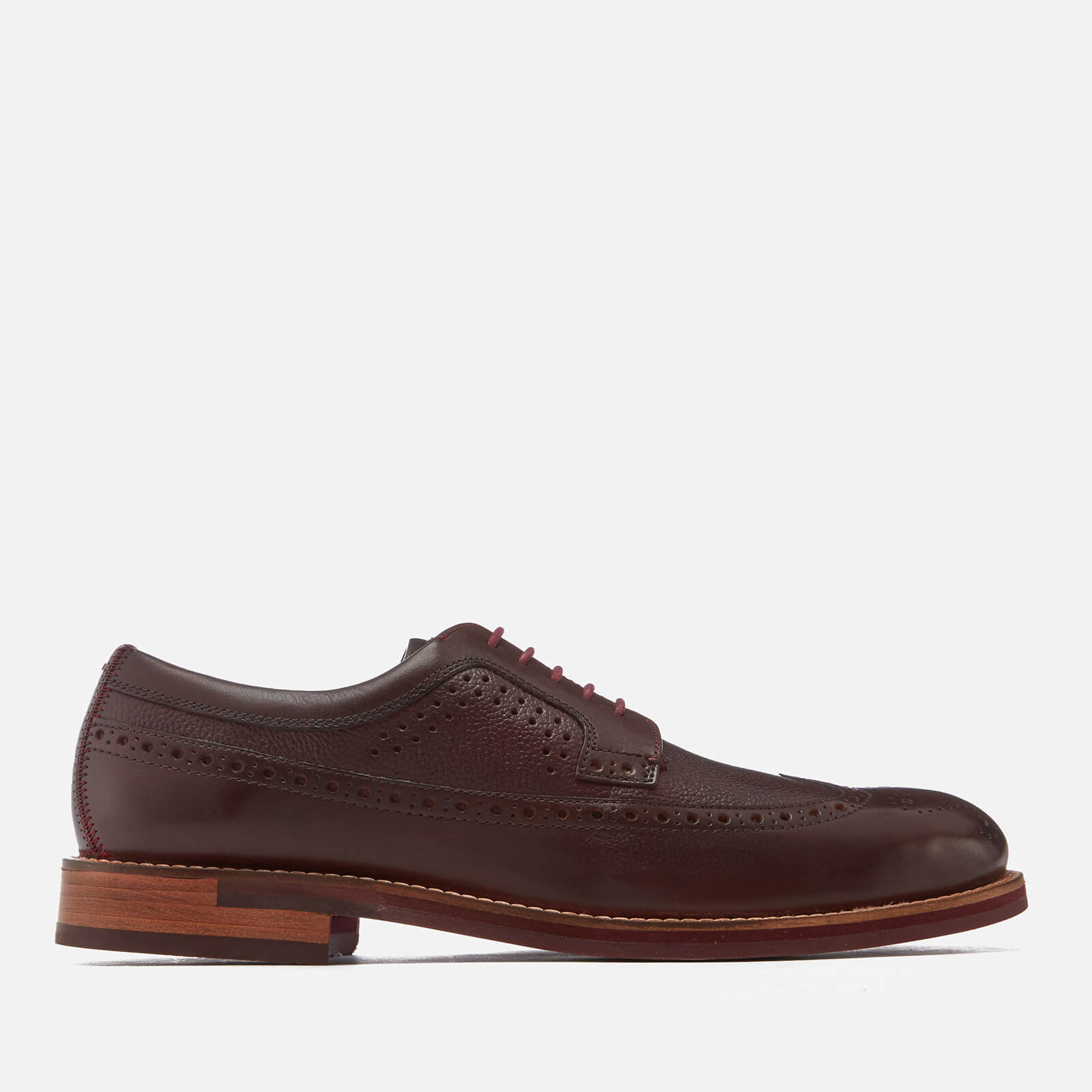 Ted Baker Men s Deelani Leather Brogues Dark Red Allsole