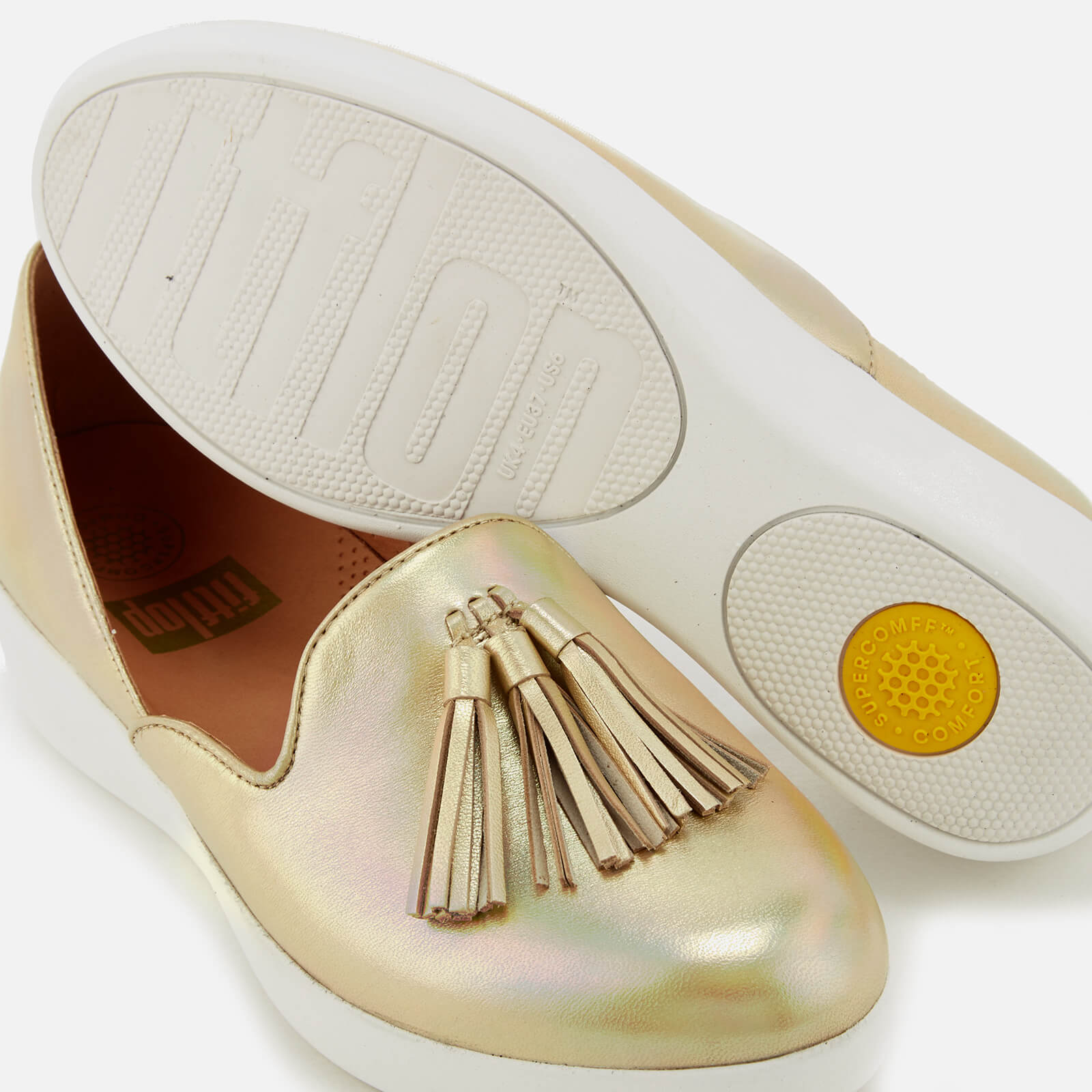 FitFlop Women's Tassel Superskate D'Orsay Loafers - Gold