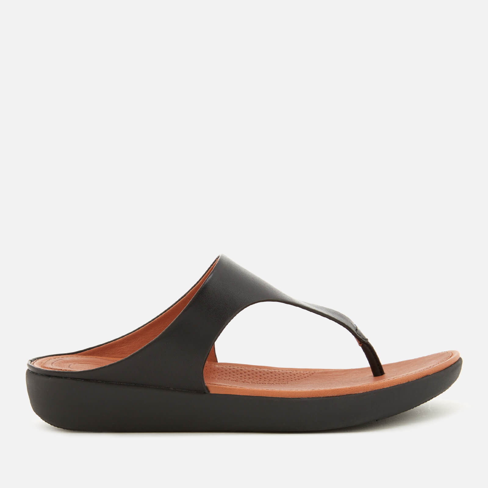 FitFlop Women s Banda II Leather Toe Post Sandals Black Allsole