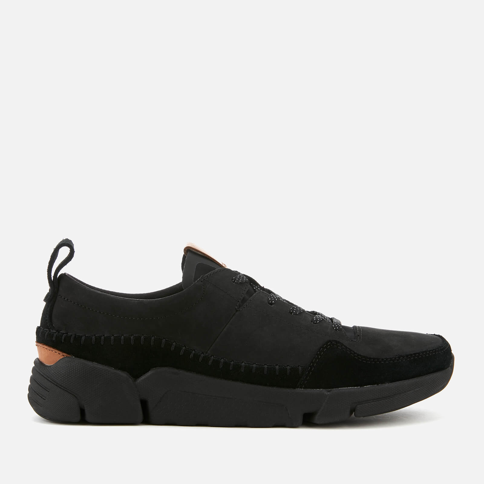 Clarks Men s Triactive Run Nubuck Trainers Black Allsole