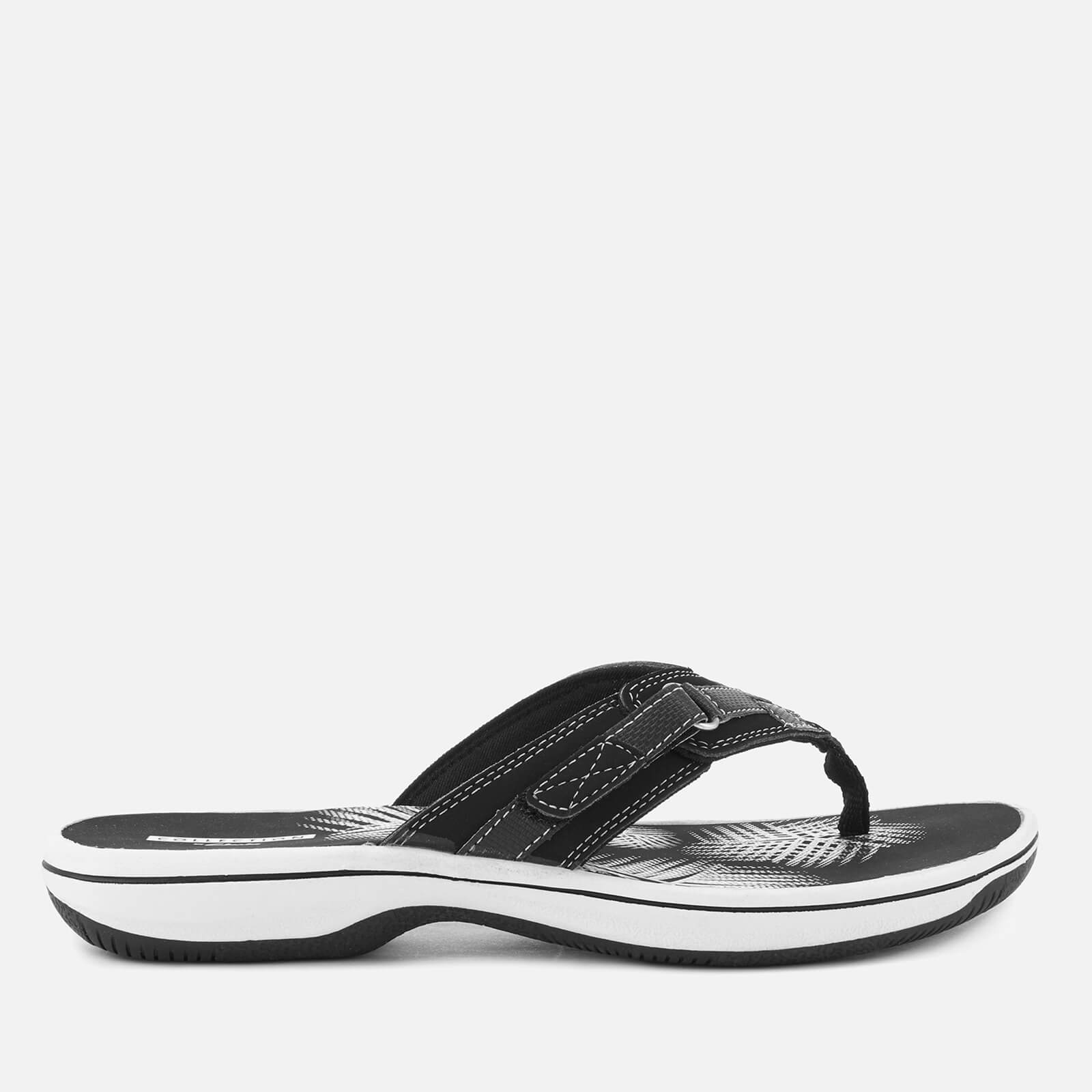 Clarks Women s Brinkley Sea Toe Post Sandals Black Allsole