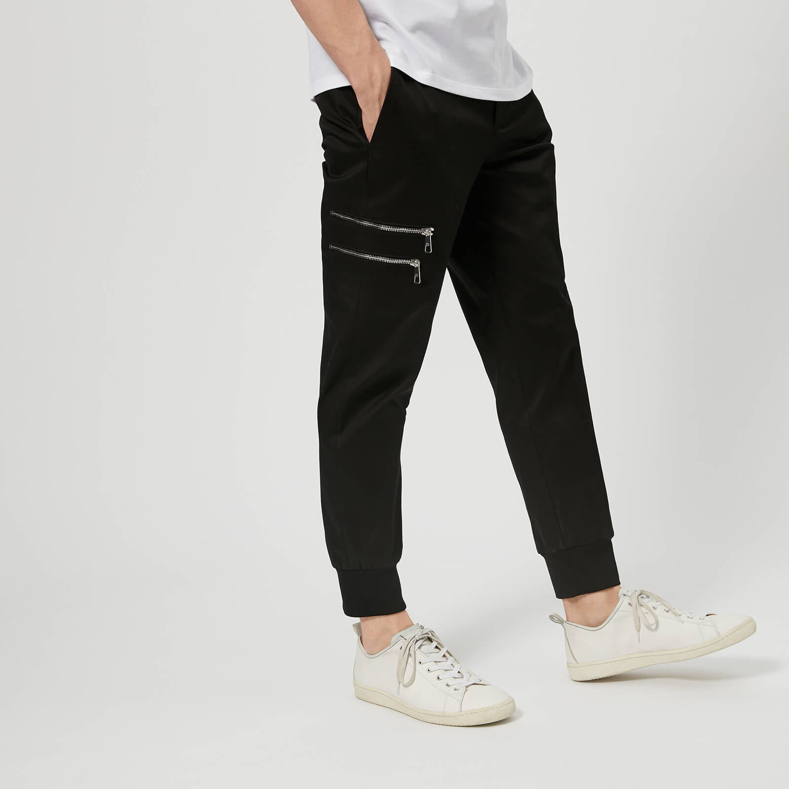 Neil Barrett Men's Multi Zip Rib Cuff Pants - Black | Coggles