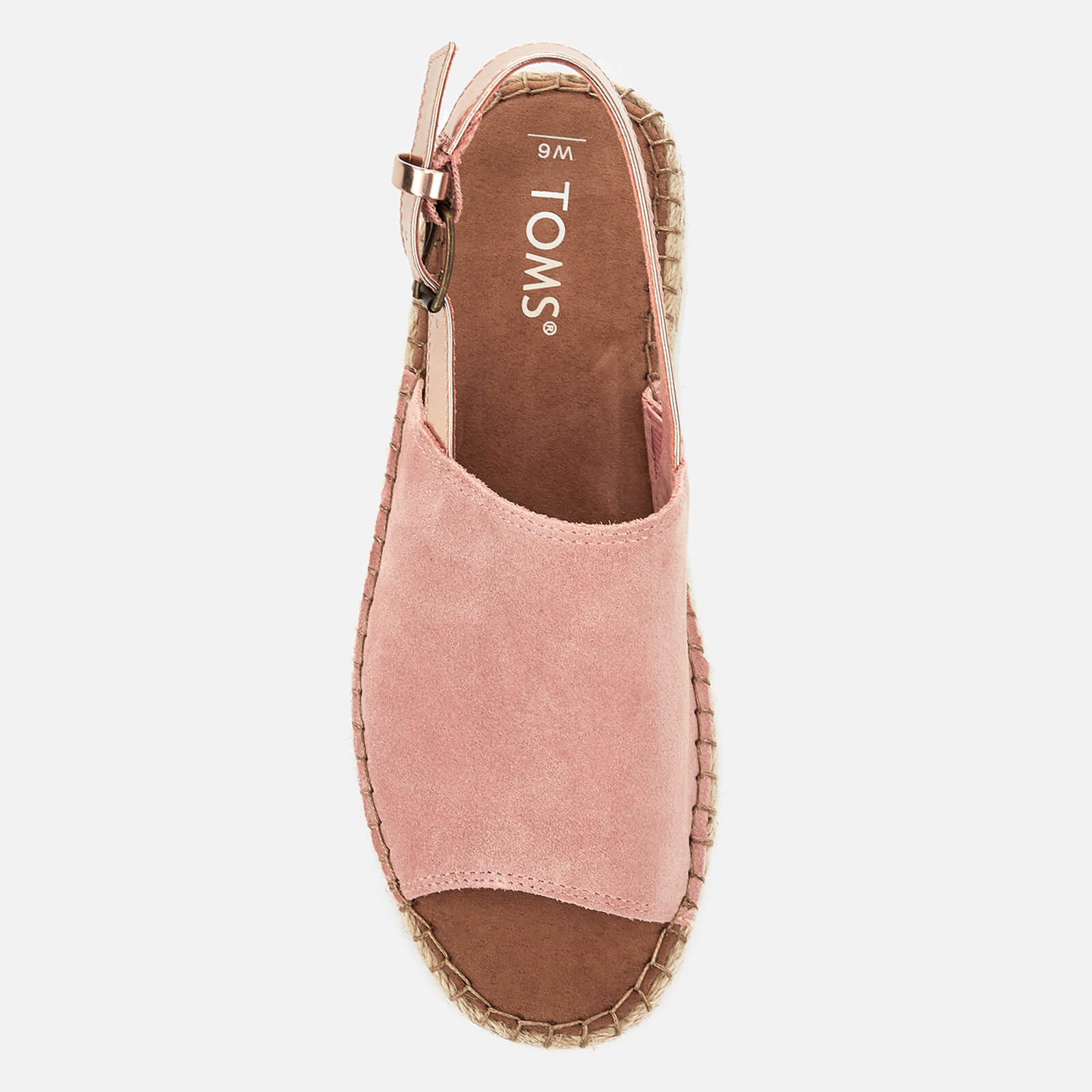 TOMS Women s Clara Suede Espadrille Sandals Bloom Rose Gold