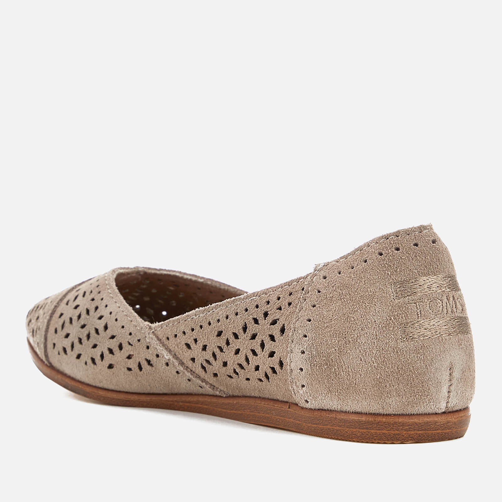 TOMS Women s Jutti Suede Pointed Flats Desert Taupe Allsole