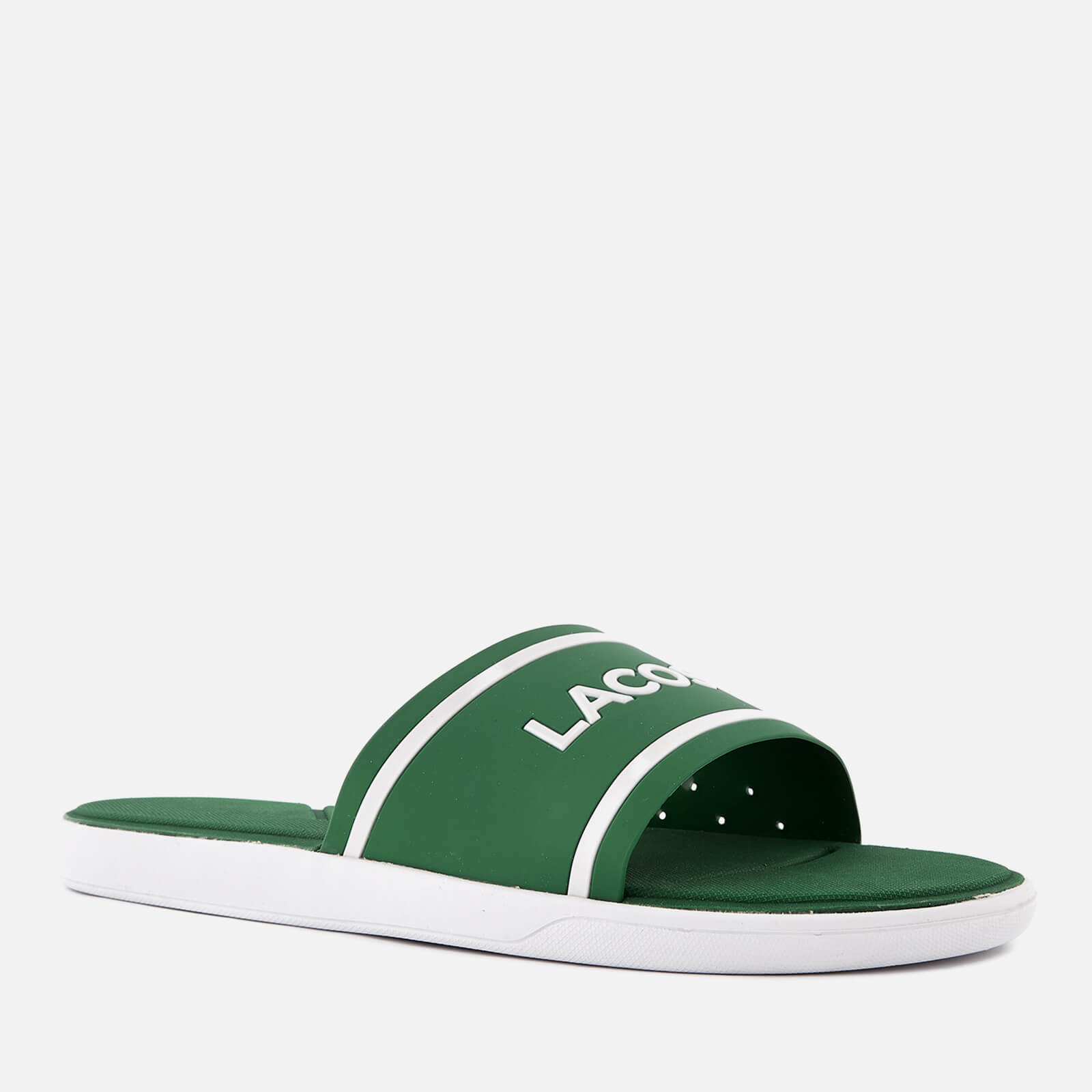 Lacoste Men s L.30 118 2 Slide Sandals Green White Coggles