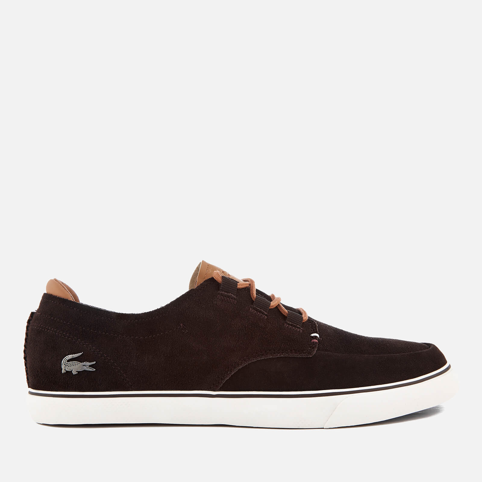 Lacoste Men s Esparre Deck 118 1 Suede Boat Shoes Dark Brown Light Brown Coggles