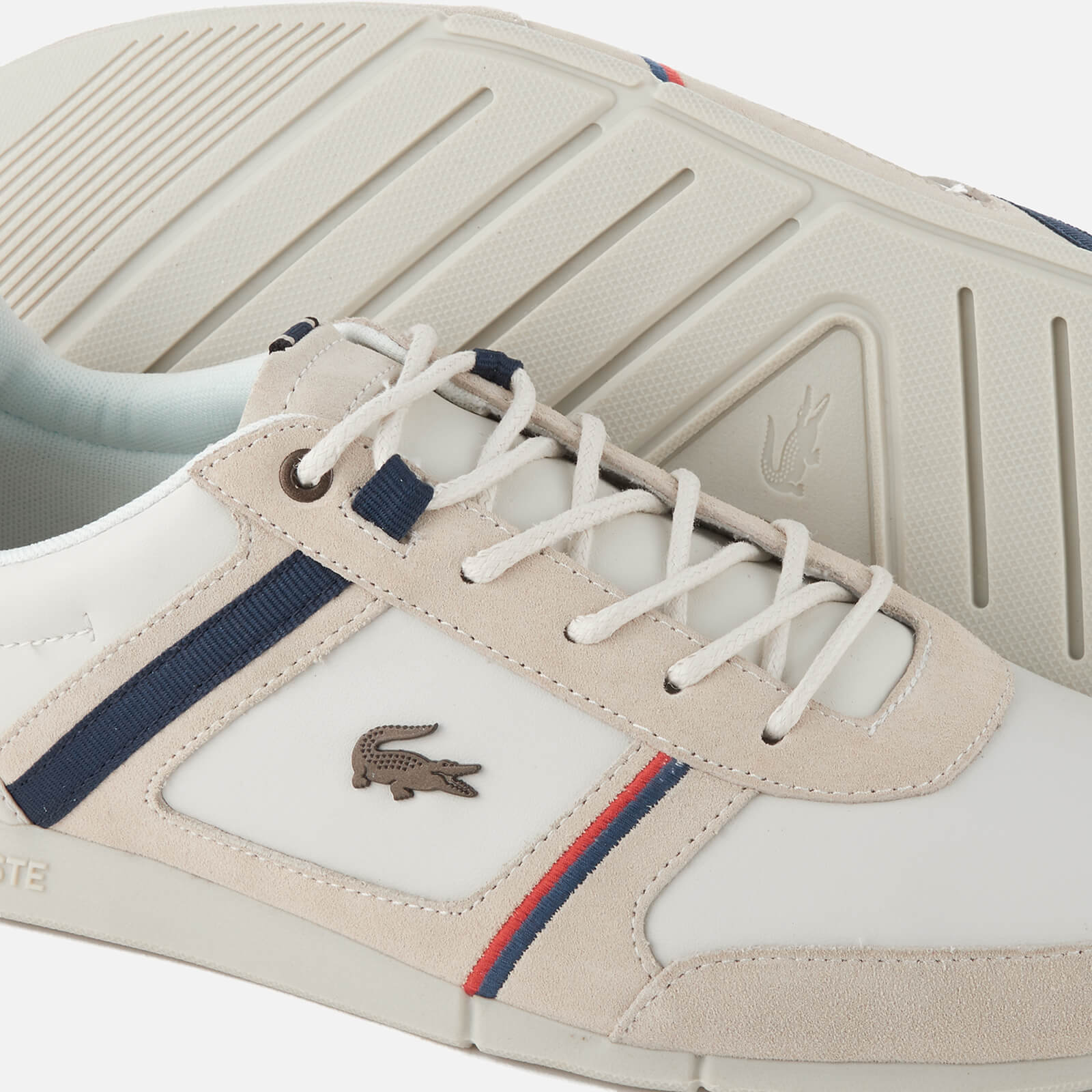 Lacoste Men s Menerva 118 1 Trainers Off White Navy Allsole