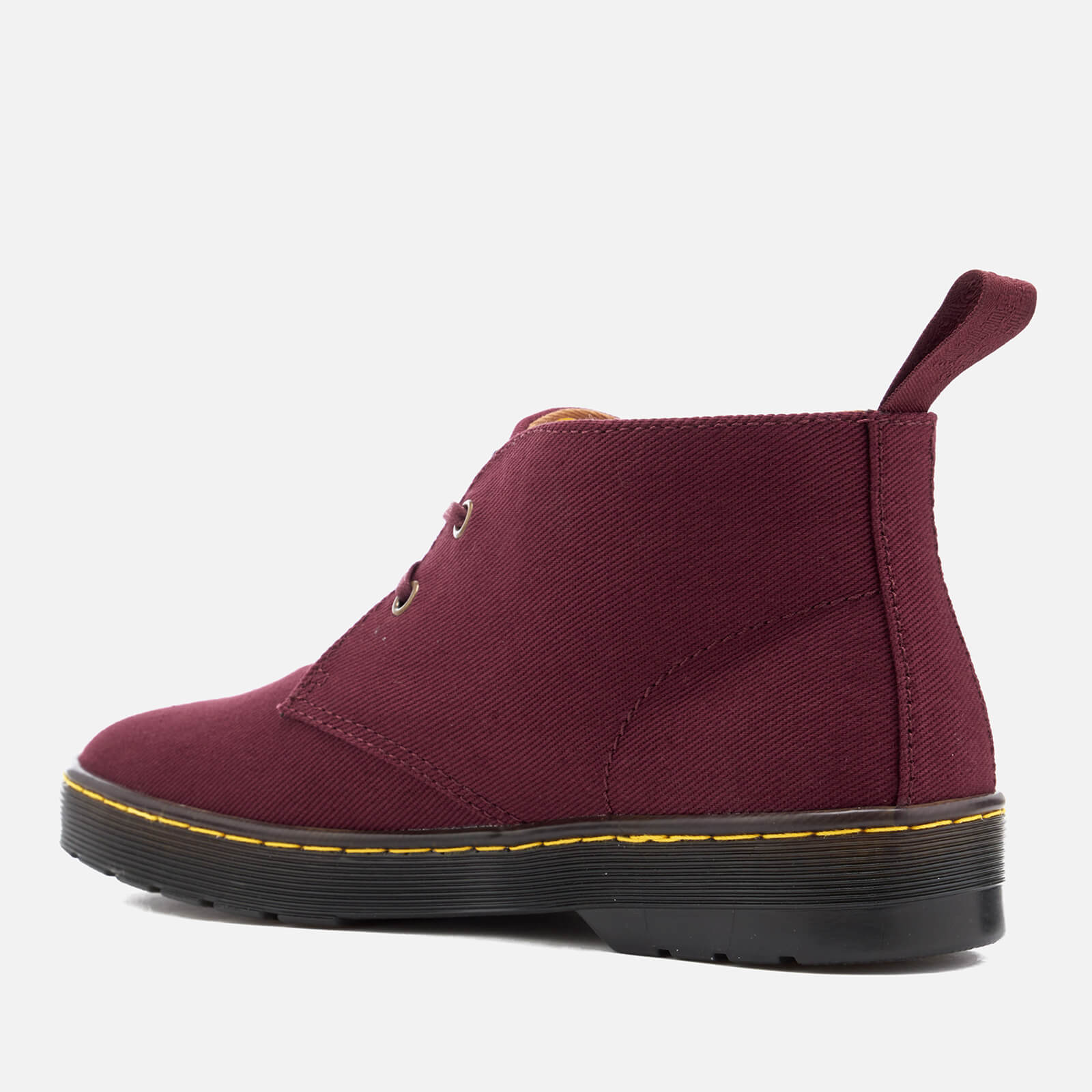 Dr. Martens Men s Mayport Overdyed Twill Canvas Lace Low Boots Oxblood Allsole