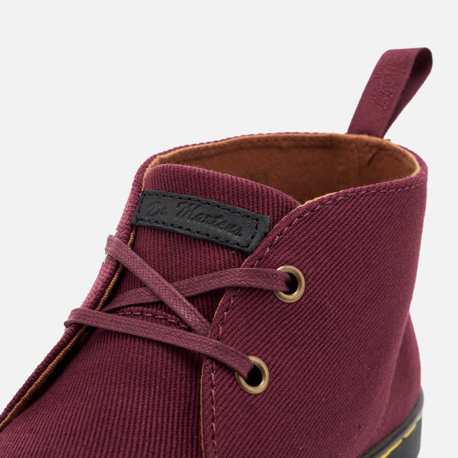 Dr. Martens Men s Mayport Overdyed Twill Canvas Lace Low Boots Oxblood Allsole