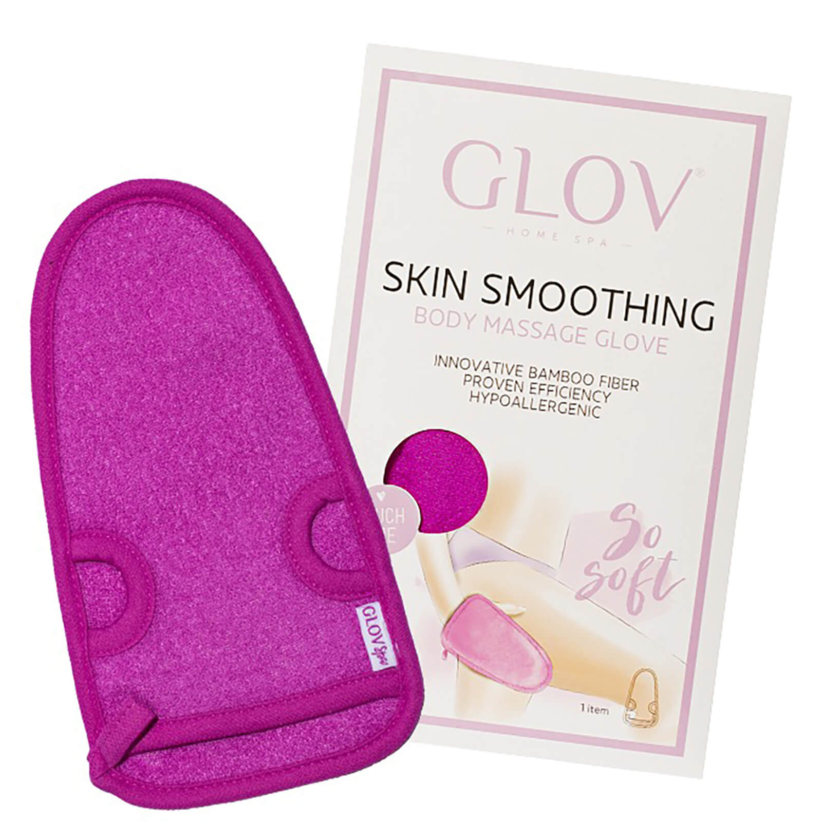 Guante para masaje corporal Skin Smoothing de GLOV - Morado