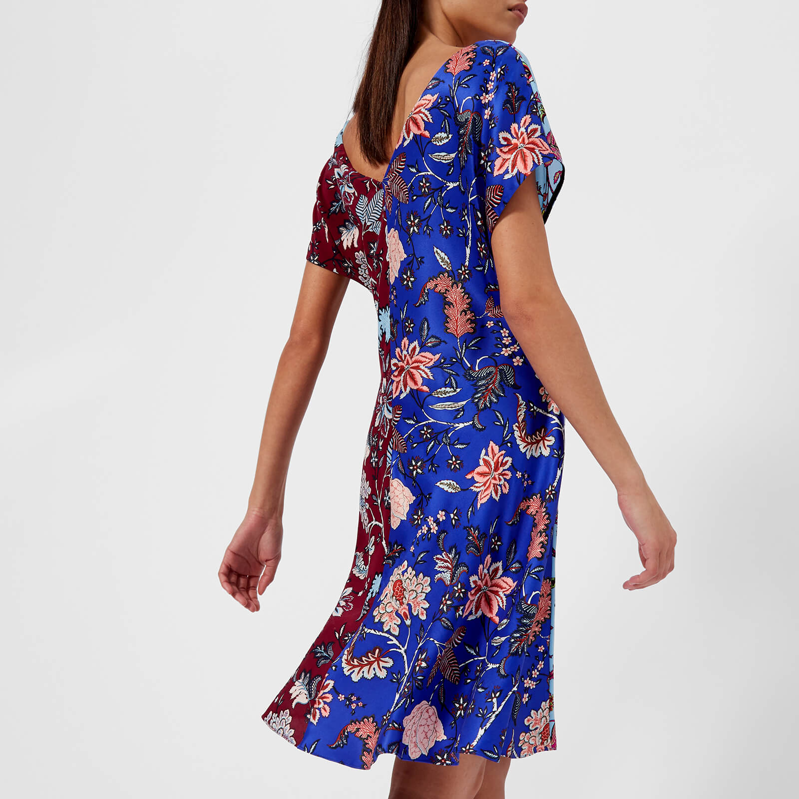 Vestido Diane Von Furstenberg Zarita Guipir Azul Marinho