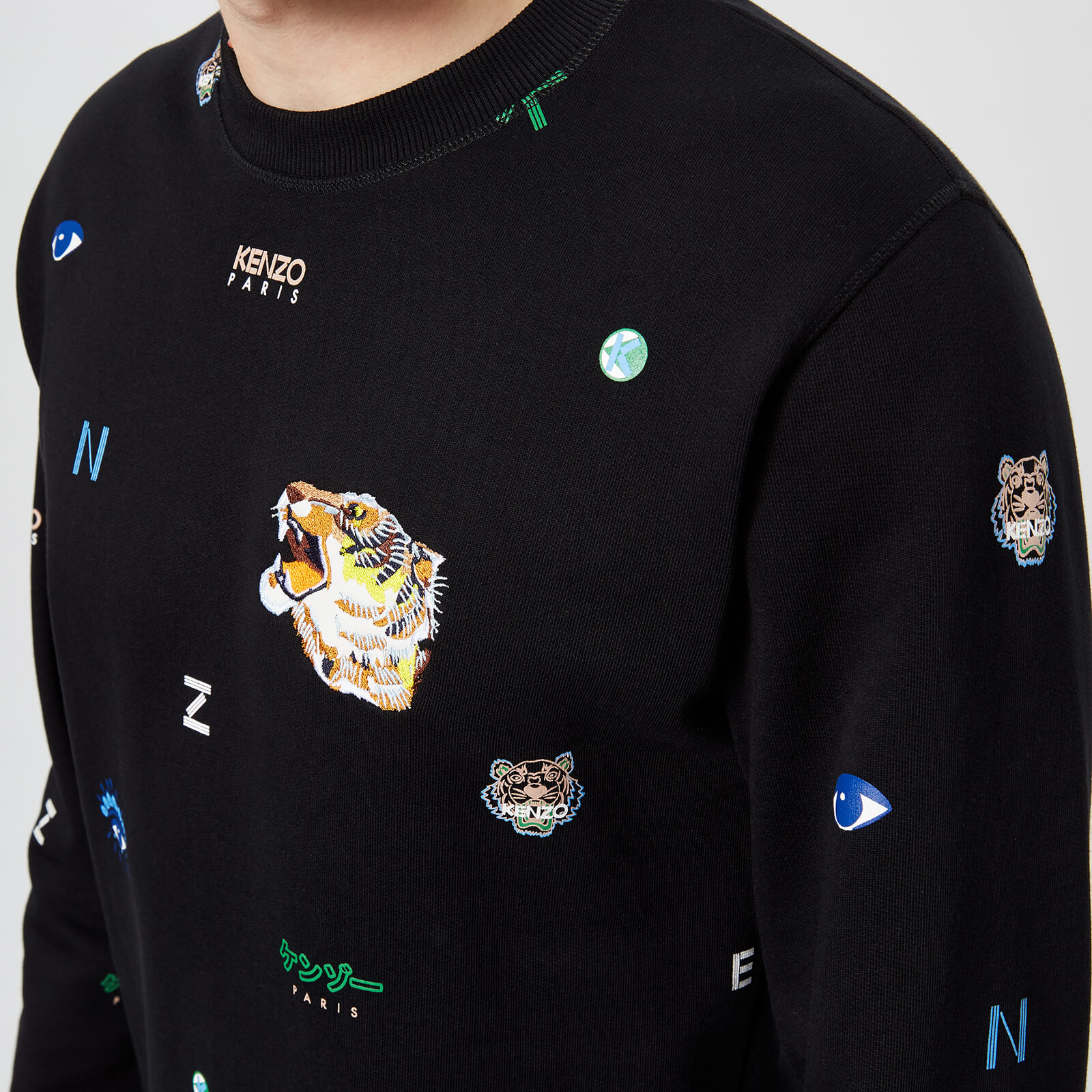 KENZO Men s Multi Icon Sweatshirt Black Coggles